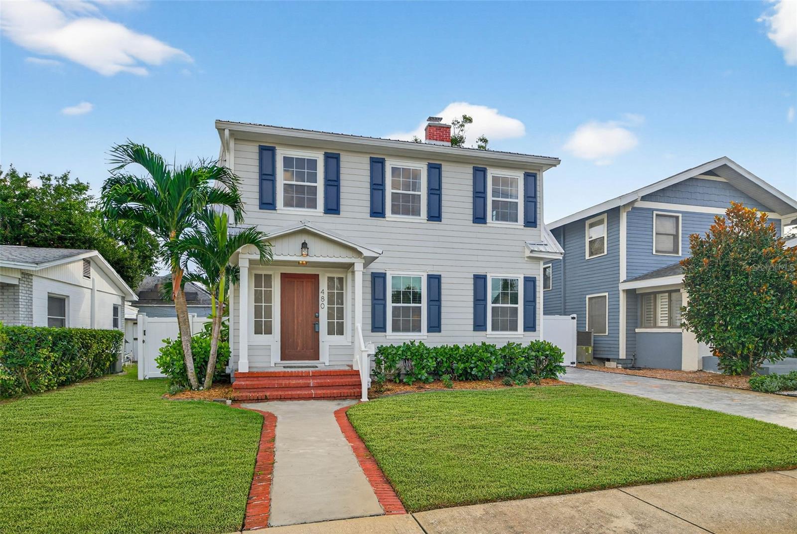 If Trader Joe’s is your love language, this Crescent Heights charmer is calling your name. Just steps from your favorite neighborhood spots — Crescent Lake, Fresh Market, Publix, and everything along 4th Street and MLK, this 3-bed, 2-bath home blends 1928 character with the comfort of new construction. Every detail has been thoughtfully updated: a brand-new Hardie Board exterior (2025), hurricane-rated impact windows (2025), a metal roof (2021), and newer AC systems (2019). Behind the walls, the work’s been done too: new support piers, plumbing, ductwork, and electrical (2025) + a hot water heater (2020) for peace of mind. Inside, you’ll find refinished hardwood floors, a cozy renovated fireplace and chimney (2025), and a fresh kitchen (2024) with all-new appliances. Both bathrooms were remodeled in 2024, and the upgrades continue outside with a newly poured driveway (2021), private fenced yard, and low-maintenance artificial turf perfect for relaxing or entertaining. The irrigation system (2020), landscape lighting, and five new ceiling fans with remotes (2025) make this one completely move-in ready. There’s even room to add a pool - and a rendering by Oasis Pools is already done so you can start envisioning it.
Charm. Convenience. Crescent Heights. Come home to 480 28th Avenue N.