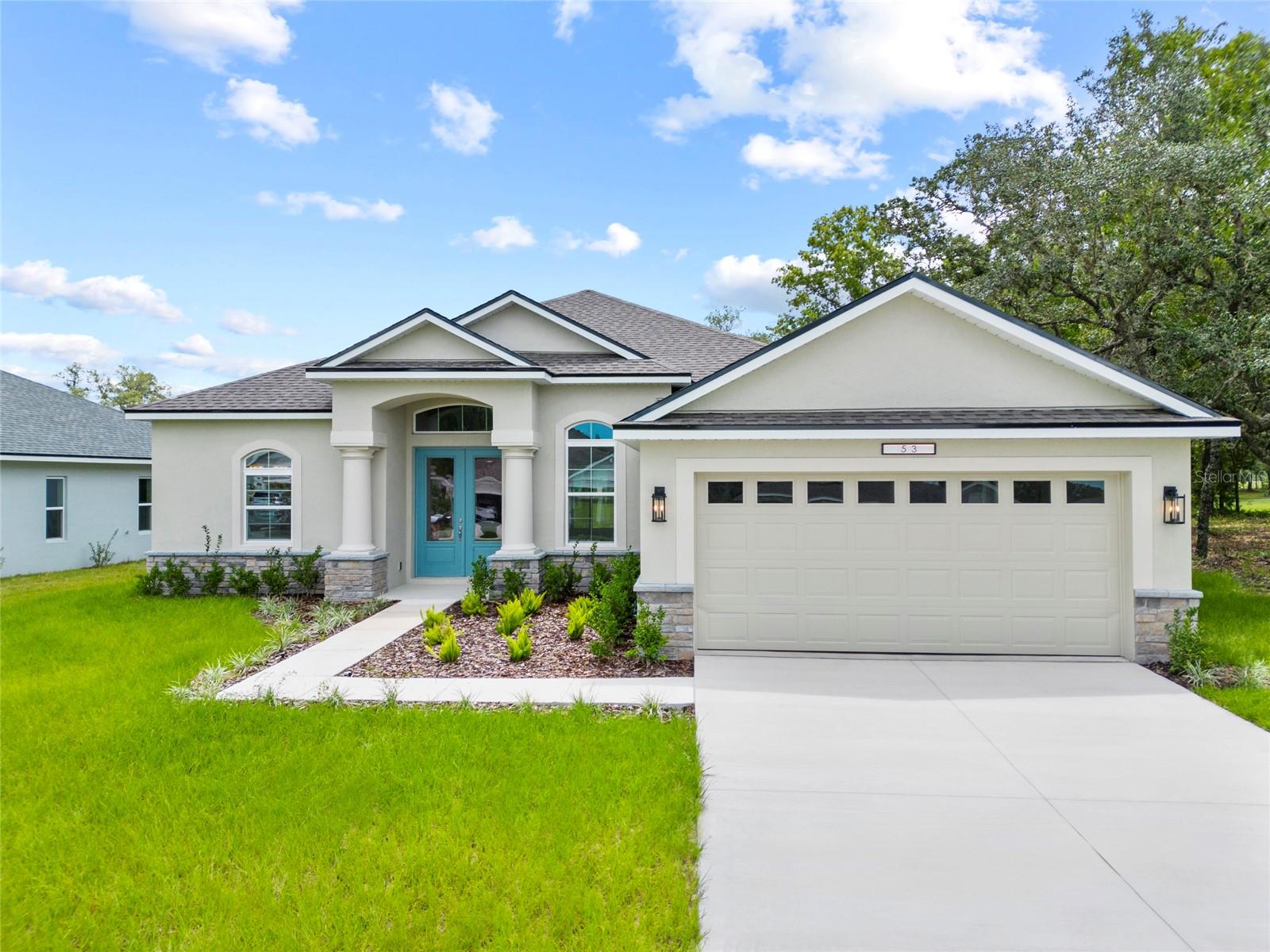 2025 NEW BUILD, this custom updated Genesis Model from Commence has 3 Bedrooms 2 Bathrooms + Full 2 Car Garage + 0.23 Acres + Golf Course Frontage with 2,000+ square feet of living space in the Golf Course Community of Southern Woods at SugarMill Woods. Walking through the Front Double Doors, this brand new home features an open concept split plan home with beautiful finishes throughout. The kitchen is complete with Quartz countertops, tile backsplash, crown molding with staggered white cabinets, silver hardware, and large kitchen island with bar top seating. The kitchen opens to the living room area with tons of natural light. The primary bedroom spans the entire length of the left side of the home and features: tray ceiling, his & hers closets, single French Door access to the covered fully screened in rear patio. The primary bathroom is complete with a Quartz countertop dual vanity, along with an oversized Wet Room - a large glass enclosure shower area with a sitting ledge and 2 shower niches, with a free standing tub opposite. Off of the living room on the right side of the home are the two bedrooms and full bathroom. The second full bathroom has a Quartz countertop dual vanity, tile to ceiling in tub shower, along with a door that accesses the rear patio. There is a set of Triple Glass Sliders that open to the fully screened in and covered rear patio space with views of the golf course. The laundry room has a wash sink and a Brand New Washer & Dryer. This new construction home has Luxury Vinyl Plank flooring throughout! The Builder Preferred LENDER IS OFFERING 1% OF PURCHASE PRICE TOWARDS BUYER’S CLOSING COSTS! 2-10 Home Buyers Warranty INCLUDED! Call to make an appointment to see this home today!