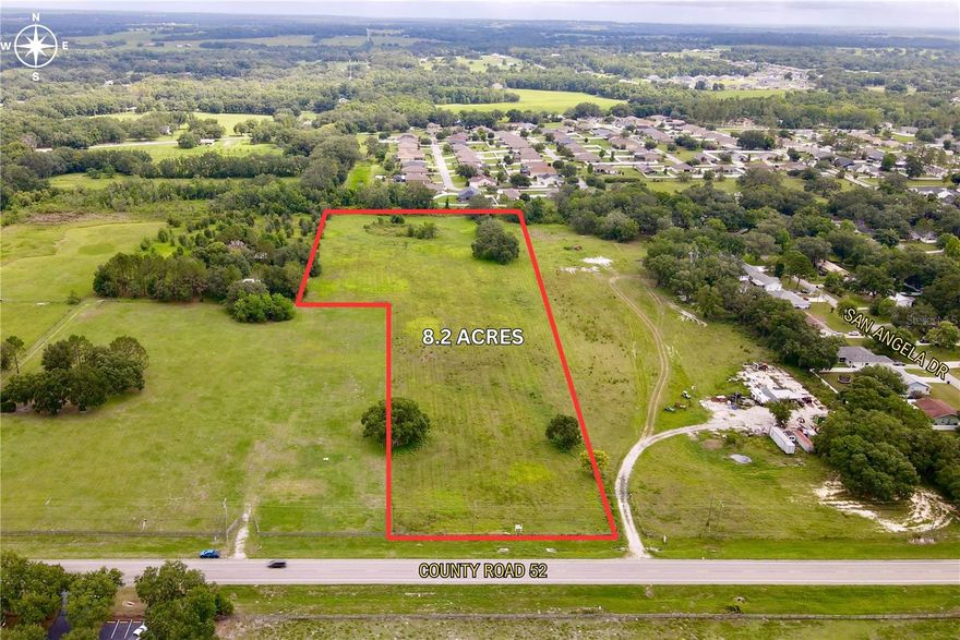 The opportunity is to purchase 8.2 acres of commercial land on County Road 52 in Pasco County. It has 210 feet of frontage on the highway and is located within the city of San Antonio.

The property was rezoned to PUD within the City of San Antonio. This allows for a wide range of commercial uses and entitlements are in place for future development. The PUD allows for all C-2 (General Commercial) zoning uses, and includes a 200 foot setback at the rear of the property. Examples of permitted uses include but are not limited to: selfstorage, retail, medical, contractor's office and storage, restaurants, hotel, building supply, and machinery repair.

Seller is open to a JV structure.

The property is located on the north side of County Road 52 in San Antonio in Pasco County. The parcel sits between Mirada Boulevard and Curley Street. Mirada is a 0.5 miles away, Saint Leo University is 1.6 miles away, and Lake Jovita is 1.5 miles away. Local shops, restaurants, and medical are located within half of a mile.

There is rapid growth occurring near the property, with projects including Double Branch, Mirada, Abbey Crossings, Leo at Cypress Creek, Q Terra, Villas at Connected City, and DHIC Mirada combining for more than 11,000 homes planned or under construction. Additionally, there’s a new Advent Health Hospital and Publix just down the road, as well as (planned) Amazon and Target 1M+ SF distribution centers.