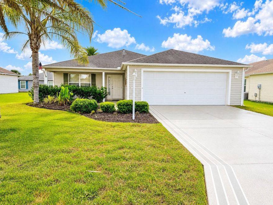 ~~SELLER MOTIVATED~~ OVERSIZED 2-CAR GARAGE with room for a GOLF CART~~ VILLAGE OF SANIBEL~~
Welcome to this beautifully maintained Pearl Model located in the highly desirable Village of Sanibel. Offering 2 bedrooms & 2 bathrooms, this home features an open and inviting floor plan designed for comfortable Florida living.
The spacious enclosed lanai showcases vinyl windows and epoxy-coated flooring, creating the perfect space to relax and enjoy for year-round living. Inside, you’ll find durable luxury vinyl plank flooring throughout, with vinyl flooring in the kitchen and bathrooms for easy maintenance. The kitchen is highlighted by granite countertops, offering both style and functionality.
The primary suite features a generously sized closet with ample storage space, and a spacious primary bathroom vanity. Nicely appointed laundry room includes a washer and dryer for added convenience. One of the standout features of this home is the oversized 2-car garage with additional space for a golf cart, along with epoxy-coated garage floors, driveway, and sidewalk for a clean and a polished look.
Conveniently located just minutes from the Sanibel Adult Pool and Mail Center, residents also enjoy easy access to nearby recreation and pool centers, including Gilchrist Pool Center and Bradenton Recreation Center. Centrally positioned between Lake Sumter Landing Market Square and Brownwood Paddock Square, you’ll love the easy golf cart access to shopping, dining, entertainment, and nightly live music. *some pictures are virtually staged*Golf cart available for additional purchase.