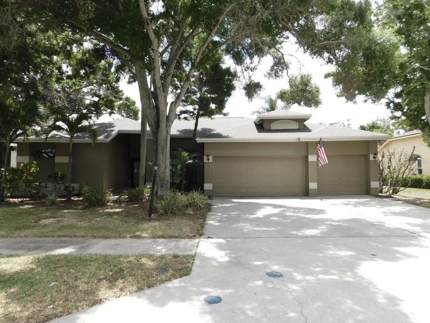 Beautifully updated pool home located on a quiet cul-de-sac in a great location known for its top-rated schools and welcoming community feel. Situated on an oversized lot with no rear neighbors, this property offers both privacy and space to enjoy.  Popular triple split floorplan. Inside, you’ll find fresh interior paint, a brand new roof (Apr 2026), and a beautifully updated kitchen featuring new cabinetry, granite counters and stainless appliances. The kitchen opens to both the breakfast nook and family room that features a fireplace with built-in shelves. The primary suite offers a spacious retreat with two closets, a large attached bathroom, sliders to the backyard and plenty of room to unwind.  Three additional bedrooms offer the perfect space for long term guests or in-laws. The backyard features a gorgeous pool, and a large patio with an outdoor kitchen area, ideal for relaxing and entertaining guests.  With a large backyard, great curb appeal, and an excellent location, this home is move-in ready and a must-see!