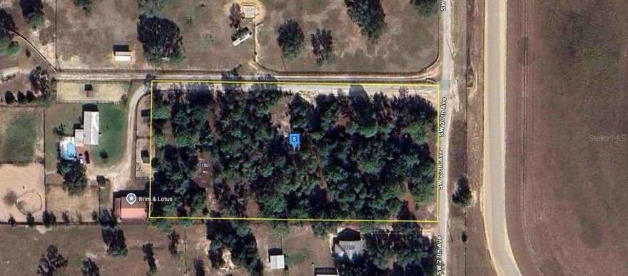Don’t miss this incredible opportunity to own a 3.29-acre vacant lot in beautiful Marion County, Florida. Conveniently located near shopping, excellent local restaurants, and medical facilities, this property offers both comfort and convenience. Situated just minutes from I-75 and FL-200, you'll have quick access to major routes, making travel a breeze. Located just 23 minutes south of downtown Ocala, and within reach of top destinations only 74.5 miles to Disney, 86.5 miles to Daytona Beach, and close enough to enjoy fishing in the Gulf off Cedar Key or exploring the attractions of Tampa and Orlando. Whether you're looking to build your dream home or invest in land with potential, this property is full of possibilities. Listing is for land only and sold As Is. Take the first step toward your future today this prime location won't last long!
I MAKE IT MY POLICY TO PUT ALL KNOWN INFORMATION ABOUT EACH LOT IN THE WRITE UP DETAILS, SO IF YOU DON’T SEE THE ANSWER YOU’RE LOOKING FOR , PLEASE CONTACT THE COUNTY TO GATHER INFORMATION.PLEASE UNDERSTAND WHEN BUYING OR SELLING VACANT/RAW LAND THIS IS USUALLY THE CASE. THE LISTING AGENT DOES NOT GUARANTEE THE ACCURACY OF THE INFORMATION IN THIS LISTING AND IS TO BE HELD HARMLESS OF ANY MISREPRESENTATION. BUYERS ARE ENCOURAGED TO DO THEIR OWN DUE DILIGENCE TO MAKE SURE THE LOT IS A GOOD FIT. SELLERS HAVE STATED THAT THEY WISH TO SELECT THE TITLE AGENCY FOR CLOSING. THEY ARE WILLING TO COVER THAT COST AT CLOSING. THANK YOU FOR LOOKING. THIS IS A FLAT FEE LIMITED-SERVICE LISTING.