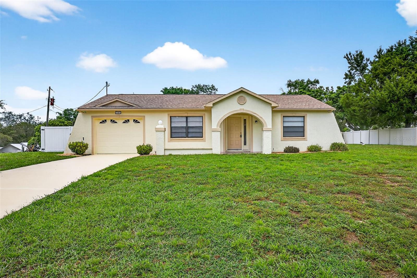 Welcome home! Perfect for first-time buyers, this charming 2-bedroom, 2 bathroom home sits on an oversized lot just over a quarter of an acre—offering plenty of space to enjoy and grow. Featuring a 3-year-old roof and air handler, plus gutters all around, this home offers peace of mind from day one. Step inside to find a beautifully updated kitchen and bathroom, complete with brand new appliances. With great bones, modern updates, and tons of potential, it’s move-in ready and waiting for its new owner. All of this in a prime Spring Hill location, close to Four Corners, shopping, and schools. Don’t miss this one—it won’t last long!