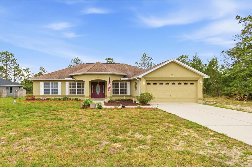 Located in the sought-after Royal Highlands community, this beautifully maintained 3 bedroom, 2 bath pool home offers the perfect blend of space, comfort, and privacy. Situated on a large lot with no rear neighbors, you’ll enjoy peaceful surroundings and plenty of room to relax and entertain. Inside, the spacious open floor plan is enhanced by high vaulted ceilings and abundant natural light. The oversized kitchen features rich wood cabinetry with ample storage, a center island, breakfast bar, and a built-in desk in the dining nook—perfect for everyday living or working from home. In the master you will enjoy his and hers closets and a private en-suite bathroom. Step outside to your own private retreat featuring an extended lanai with an enclosed pool, storage shed, and expansive backyard with endless possibilities. Conveniently located near shopping, dining, and more, this home offers Florida living at its finest.