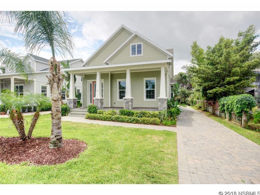 Newer built Florida Style home with a 3 car attached garage! This âsought-after North Beach location is a few blocks from the beach and Flagler Avenue. The Master Bedroom suite is located on the 1st floor and features a walk-in closet and a Master Bath with a double sink vanity with granite top and a large walk-in shower. A beautiful staircase with wood treads and decorative posts leads to the upstairs where there are 2 additional bedrooms and a bath with a vanity with a granite top and double sinks. The kitchen features 42" maple cabinets, new stainless steel appliances, and granite counters. The interior of the home has just been repainted in a popular neutral color. The flooring of the home is a coastal "wood-lookâ plank tile throughout. The 1st floor is very open with a spacious dining and living area and high ceilings. There is a powder room and an inside laundry area adjacent to the hall to the back door and garage. Behind the home there is a nice size back yard. This quality built home features "Craftsman" style moldings and woodworking around windows and doors, high baseboards throughout, a volume ceiling in the Great Room, and was built to the latest codes including hurricane resistant double paned windows. Move-in condition and ready for immediate occupancy to start enjoying the beach this Summer! Hurry, this one wonât last long! ;Water: City