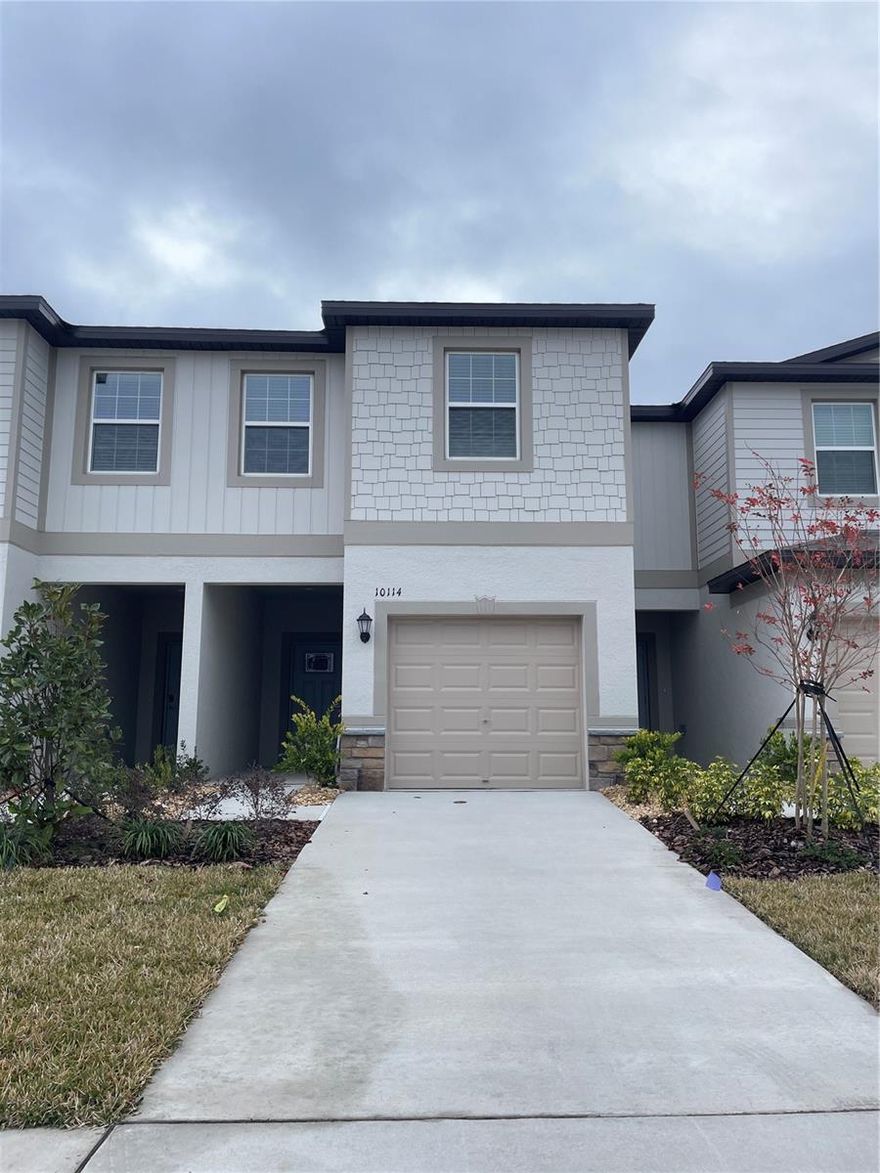 Welcome to this beautiful newer 3-bedroom, 2.5-bath townhome located in the sought-after Mirada Lagoon community. Designed for modern living, the open-concept layout provides a spacious feel while still maintaining defined living and dining areas. The half bath downstairs adds convenience for guests, while all bedrooms are thoughtfully placed upstairs for privacy. Upstairs, you'll find a versatile loft space—perfect for a home office, play area, or extra lounge spot—along with a dedicated laundry room for added ease. Step outside to the covered back patio, where there’s plenty of room to set up relaxing chairs and enjoy the fresh air. With SR 52, US 98, and I-75 all within 15 minutes, commuting and access to shopping, dining, and entertainment are a breeze. Plus, living in Mirada means you'll have access to the world-class lagoon amenities, offering a resort-style experience right at your doorstep! Don't miss this opportunity—schedule your tour today!