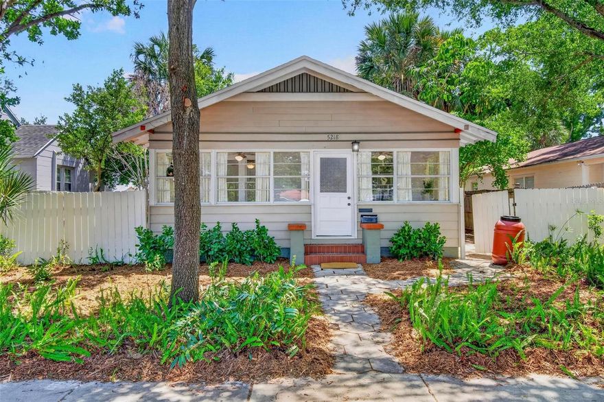 Welcome home to this charming bungalow with a fully updated, income-producing ADU—perfect for house hacking or adding a strong rental to your portfolio. Ideally located in Westminster Heights, you’re just a short drive to downtown St. Petersburg and the Gulf beaches!

The main home is a cozy 2-bedroom, 1-bath featuring a new roof (2026) and central HVAC (2019), along with updated luxury vinyl plank flooring throughout. A welcoming front sunroom sets the tone as a flexible entry space, leading into a warm living room centered around a fireplace and a dedicated dining area. The kitchen features butcher block countertops and a functional layout, while both bedrooms offer comfortable space. The bathroom is clean and tiled with a classic feel.

Out back is where this property really shines—a 2023-updated detached ADU with its own private setup and central HVAC (2023). This unit offers a spacious living area, full kitchen with dining space, a beautifully updated bathroom with modern white and gray tile, and a private bedroom. Whether you’re looking to offset your mortgage or generate consistent rental income, this setup delivers.

The exterior is fully fenced for privacy and enhanced with pavered areas and Augusta block, creating a clean, well-defined outdoor space with plenty of room to enjoy and entertain. A large storage shed with washer/dryer hookups adds even more functionality.

Live in one, rent the other, or maximize returns with two income streams—this NSM-1 zoned opportunity is one you don't want to miss out on!