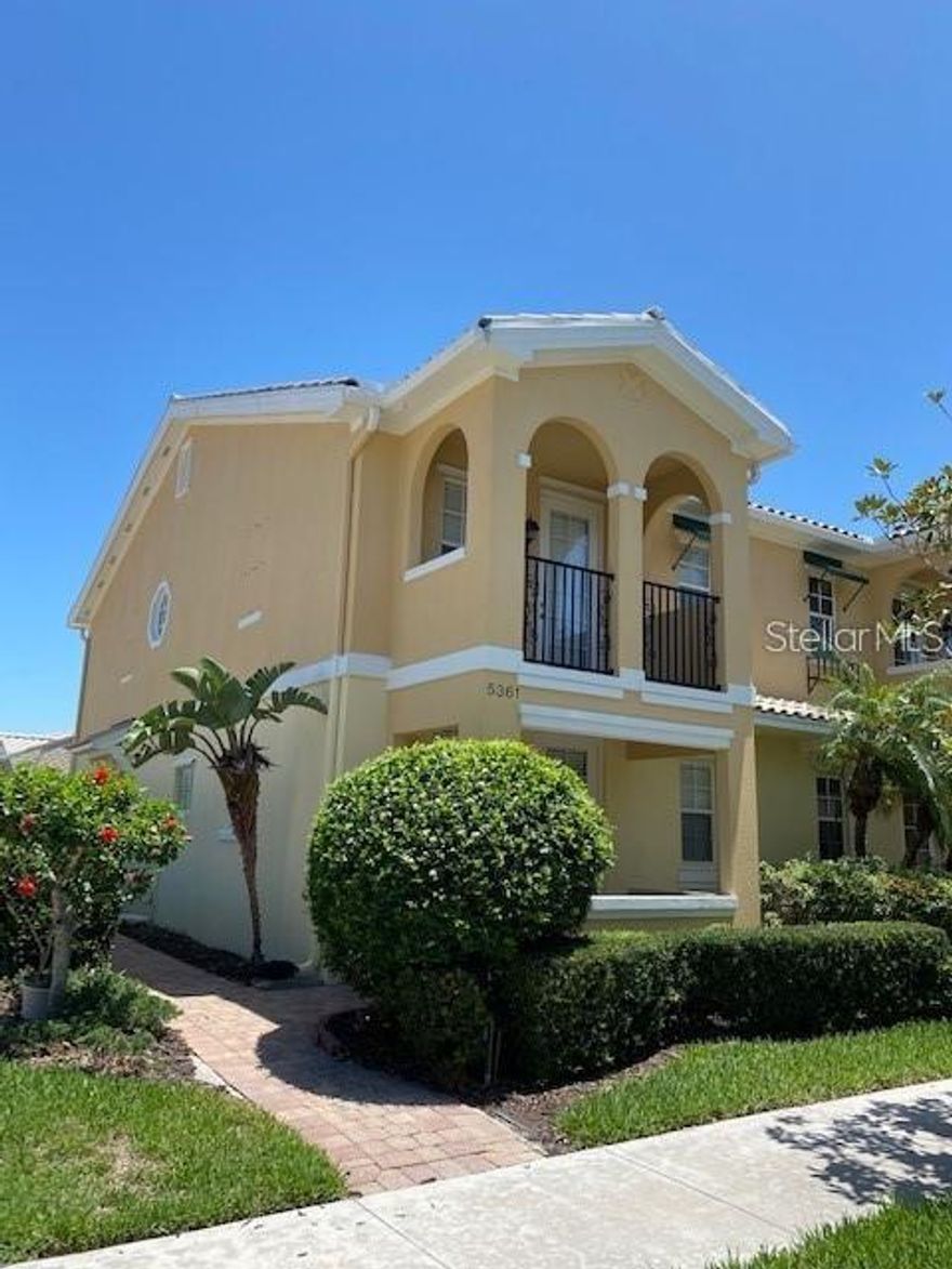 This turnkey furnished townhome is available for the 2026 season with a 4 month minimum lease or for longer starting October 1, 2025. Off season or annual rent is negotiable. The home has 2 master suites upstairs, and on the lower level there's a great room, kitchen, dining area and an office/den and 3rd full bath. Located in the gated community of VillageWalk on Palmer Ranch, amenities include clubhouse with meeting/game/party rooms, lending library with internet access, fitness center, 2 heated pools, resort style and lap, 6 har-tru tennis courts, pickleball, miles of walking trails, a cafe, hair salon and gift shop. VillageWalk is just miles away from beaches, shopping and the Interstate.