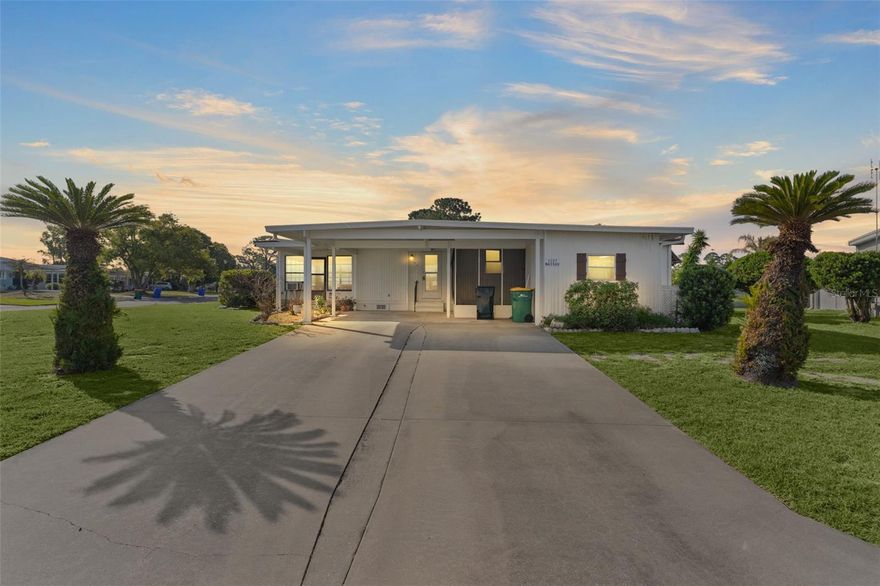 Welcome to your ideal retreat in the heart of Central Florida! Located in the peaceful 55+ community of Lake Frances Estates in Tavares, this charming and well-maintained 2-bedroom, 2-bath manufactured home offers comfort, space, and an inviting sense of community. Built in 1978, the home features approximately 1,056 square feet of living space, with additional enclosed areas bringing the total under-roof space to approximately 2,004 square feet—perfect for both relaxing and entertaining. Inside, you’ll find vinyl flooring, vaulted ceilings, and abundant natural light that create a bright and airy atmosphere throughout. The spacious living area flows seamlessly into a sun-filled Florida room, ideal for hosting guests or enjoying year-round sunshine. In addition to the Florida room, the home features both a screened-in lanai and an enclosed lanai, providing versatile spaces for relaxing or entertaining in any season. The dining area includes a convenient built-in cabinet for displaying dishware or collectibles. Both generously sized bedrooms feature walk-in closets, offering ample storage and everyday functionality. This home has been thoughtfully updated, including a partially replaced roof (2026), new electrical panel, and air conditioning system (2022). Additional updates include a 2022 garbage disposal, newer kitchen hood, washer and dryer, adult-height commodes, and updated blinds—providing peace of mind and modern convenience. A large entry and covered carport add to the home’s convenience and curb appeal. Situated on a spacious corner homesite, the property offers added privacy and outdoor space, along with a storage shed for tools, hobbies, or seasonal items. Lake Frances Estates is a friendly, well-maintained, 55+ active adult community, offering a serene setting with access to a private lake, clubhouse, and a variety of recreational amenities that support an active and social lifestyle. 
Conveniently located near medical facilities, shopping, dining, and local attractions, this home is just minutes from downtown Tavares and a short drive to Mount Dora and Eustis. Surrounded by beautiful lakes and endless recreational opportunities, Lake County is the perfect place to enjoy Florida living at its best. Don’t miss your chance to own this move-in ready gem—schedule your showing today!