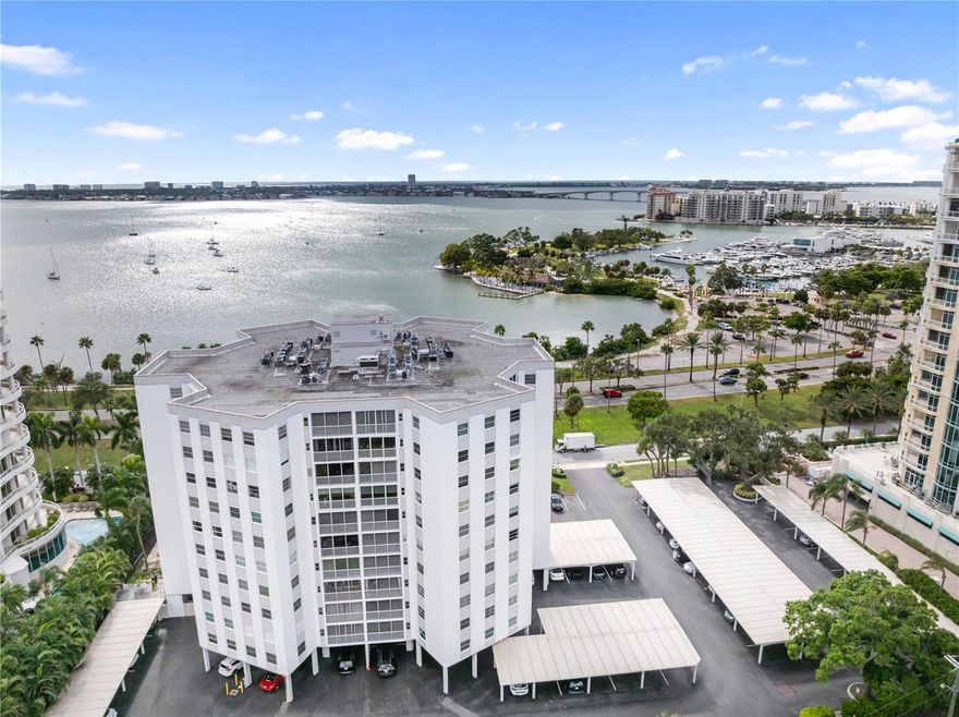 One or more photo(s) has been virtually staged. SELLER SAYS: “MAKE THIS CONDO YOURS TODAY!”  All assessments paid by seller****
(Translation: Don’t wait… this view won’t.)

Welcome to your front-row seat to Sarasota Bay at the highly sought-after Regency House on Gulfstream Avenue. This beautifully updated 2-bedroom, 2-bath residence sits on the 4th floor and offers 1,424 sq. ft. of bright, open living space—plus a wall of floor-to-ceiling windows that deliver sparkling bay views from morning coffee to sunset cocktails.

The open-concept living and dining areas are flooded with natural light (yes, it’s as good as it sounds), while the designer kitchen features stone countertops, custom cabinetry, and stainless-steel appliances—perfect for hosting, entertaining, or simply enjoying the view while pretending you’re on vacation.

The primary suite is a peaceful retreat with panoramic water views, a generous closet, and a beautifully updated ensuite bath. The second bedroom is equally spacious and flexible—ideal for guests, a home office, or a stylish retreat of your own.

Residents of Regency House enjoy resort-style amenities including a 24-hour concierge, heated pool, updated clubroom, and secure covered parking—all designed for effortless downtown living.

Located just steps from Marina Jack, Bayfront Park, Main Street dining, shopping, galleries, and Sarasota’s vibrant arts and cultural scene, this is downtown waterfront living done right.

Easy to schedule showings. Come see why this is one of the BEST values on the Bayfront—and why you’ll want to act fast.
