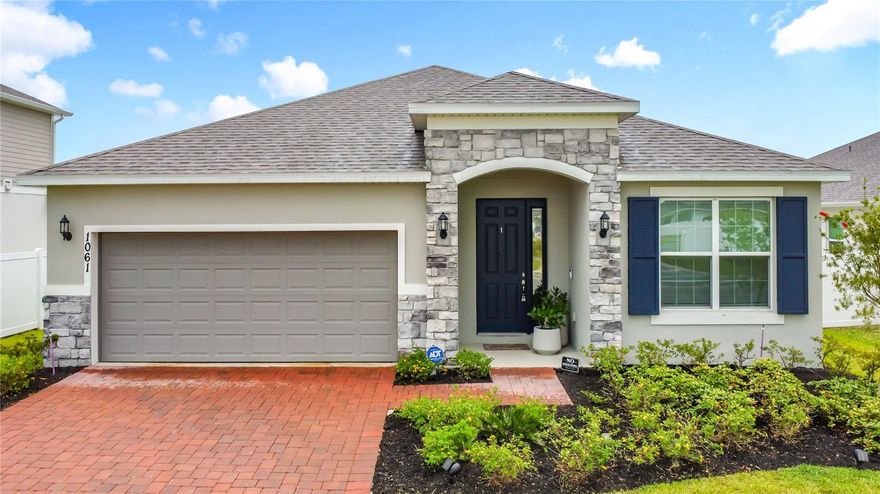 Fully furnished and move-in ready, this beautifully designed one-story home offers 4 bedrooms, 2 full bathrooms, and a spacious 2-car garage, all within the sought-after Poinciana floorplan featuring a large great room that flows seamlessly into the gourmet kitchen and café area, perfect for entertaining. The kitchen is a chef’s delight, boasting quartz countertops, a farm sink, built-in wastebasket, and premium finishes. The private owner’s suite includes two walk-in closets and a luxurious en-suite bath, while three additional bedrooms provide flexibility for family, guests, or a home office. Premium upgrades include a whole-home water filtration system, ceramic tile flooring throughout with no carpet, and the rent conveniently covers both high-speed internet and landscaping for added value and ease. Outdoors, enjoy a fenced patio with peaceful lake views, along with community amenities such as a resort-style pool, dog park, and more. Don’t miss this incredible rental opportunity before prices rise!