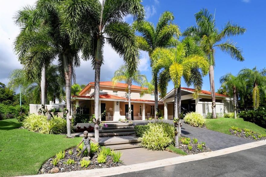 This elegant home is located in the highly sought after community of Sabanera Dorado. This home features 4 bedrooms, 3 full and 2 half bathrooms, living area, dinning area, remodeled kitchen equipped with top of the line appliances, cathedral ceilings, lots of natural light, water cistern, and generator. This is a corner lot property with beautiful view. This home offers a loft area with a pool table and indoor bar perfect for gatherings. Tropical paradise outdoor space features a spacious terrace, magnificent pool, and jacuzzi. This property is perfect for relaxing and spending time with friends and family. As you enter this property prepare to be allured by the beautiful design that makes this home have such a captivating sense of a warm and peaceful environment. Sabanera Dorado is a resort-like community, private, gated, with 24-hour security, family friendly, and offers a wide range of facilities which include nature trails, fitness center, olympic pool, 4 tenis courts, basketball court, soccer field and convenience store. Sabanera is also home to The Tasis Dorado School.