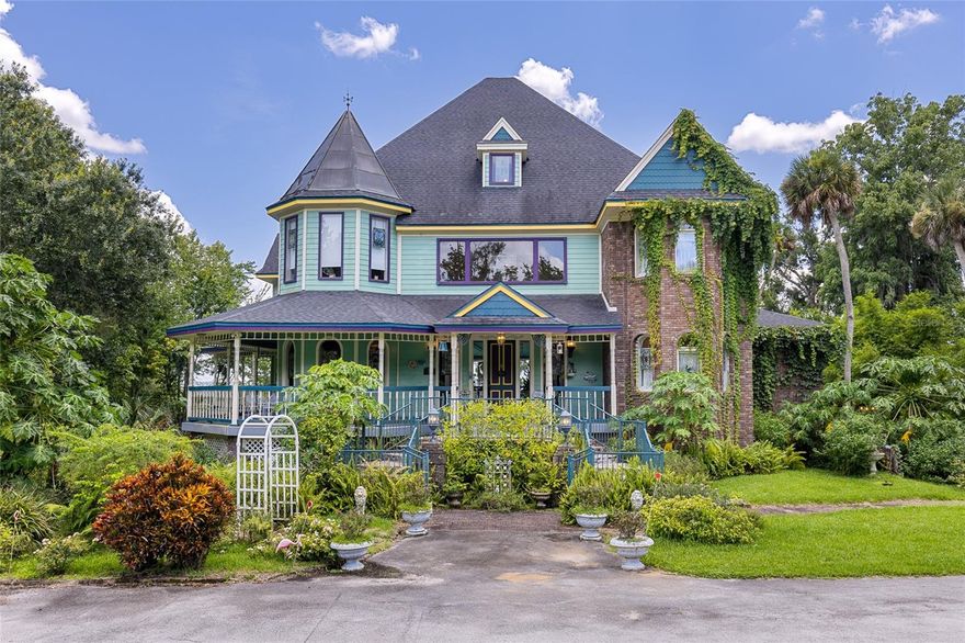 Stunning 3-Story Victorian Lakefront Estate on 6.24 Private Acres! This extraordinary custom-built Victorian home on the
shores of Lake Marion is a rare gem offering over 8,000 sq. ft. of luxurious living space. Nestled on a secluded 6.24-acre lot, this one-of-a-kind
property provides the perfect blend of elegance, privacy, and lakefront serenity. From the moment you enter, you're greeted by a grand twostory foyer featuring twin sweeping staircases—a dramatic entrance that sets the. tone for the entire home. Designed with meticulous attention
to detail, this 5-bedroom, 6.5-bath residence features extensive crown and dentil. moulding, high tray ceilings, and custom-built cabinetry
throughout. Each of the five spacious bedrooms includes its own private en-suite bathroom, ensuring comfort and privacy for family and guests.
The main-floor master suite is a true retreat, complete with a fireplace, luxurious soaking tub, dual vanities, and a spacious walk-in shower. The
main level also boasts a formal dining room with butler’s pantry, a bright eat-in kitchen that opens to the great room, and a cozy fireplace
framed by elegant built-ins—ideal for entertaining or enjoying quiet evenings at home. Enjoy panoramic lake views from the glass-enclosed
office, or relax on the wrap-around porch while watching wildlife and taking in the peaceful scenery. The fully finished lower level includes a
soundproof music room, and multiple additional spaces perfect for a home theater, office, or extra bedrooms. Additional features: Extended
brick-paved driveway with ample parking Expansive backyard ideal for outdoor activities Incredible privacy and tranquility. New AC in 2021, New
Roof in 2020, Boat Dock in 2021, 7 Zone New Irrigation system in 2023, 3 zone landscape lighting installed in 2023, can be remotely controlled,
new propane gas generator, Smart home control system and 2 outdoor 220 v power. outlets for RV.s. This lakefront estate is truly one of a kind—
schedule your private tour today and experience the unmatched charm and elegance of this spectacular home! - parcel 28-27-30-000000-
042090 (1.15 acres), 28-27-30-000000-042100 (1.62 Acres), 28-27-30-000000-042140 (2.37 acres), 28-27-30-30-000000-042130 (1.10
Acres)