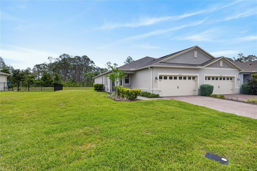 Are you Looking for a gated Adult Active Lifestyle Community (55 plus) in Clermont FL? If YES, then check out Palms at Serenoa with features including a Clubhouse, Resort/Lap Pool, Fitness Center, Pickleball, Tennis, Bocce, sitting areas and the HOA covers Lawn Care, Cable & Internet, common areas and amenities and Irrigation is Reclaimed water!  With convenient access to shopping, restaurants, medical, parks, theme parks (WDW), highways and more this nearly new 2 Bedroom with Den Cambridge model is ready for you to call it your new home. Be it Full Time Residence or Vacation Home (NO short-term Rentals allowed) you will want to see 3424 Twin Flower Court. The Villa with its 2-car garage and paver driveway is situated on an oversized pond/water view lot on a Cul De Sac. Interior features include a large Kitchen Island, Granite Countertops, Ceramic tile floors in wet areas, neutral/calming wall colors, laundry room, covered screened in patio. Schedule an appt soon to see this lovely Villa and Community!