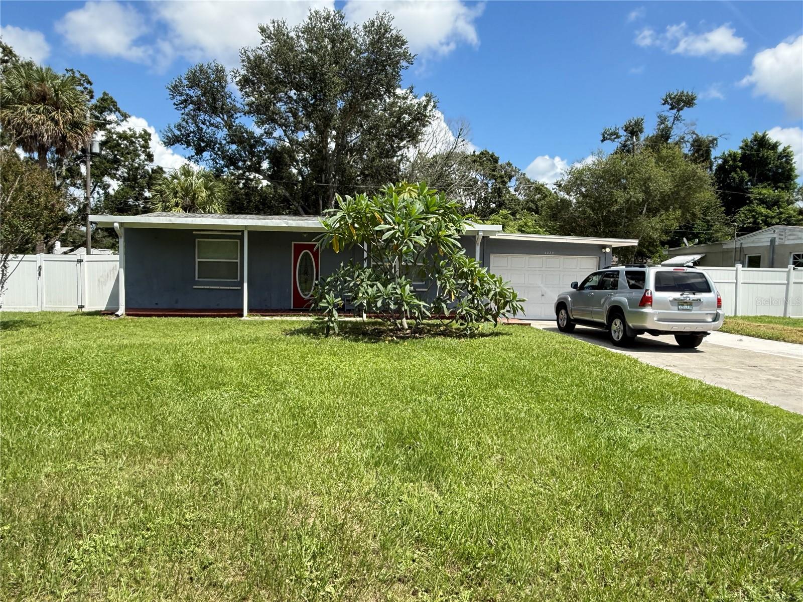 Secluded neighborhood just off of 16th St and Haines Road. One way in and out. Ideally located south of Northeast High School and easy access to I-275. Large fenced back yard including a large patio and land to spare. No flooding occured from last years hurricanes. Ready to move into.