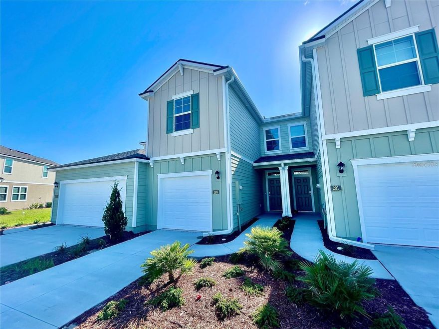 Nestled within the beautiful gated community of The Trails, be among the first to live in the three-bedroom, two-and-a-half-bath townhouse is ready to become your perfect Florida retreat! Boasting a generous 1,722 square feet of well-appointed space, this home is just waiting for your personal touch. Step inside to find a spacious, open-concept living room that flows seamlessly into the modern kitchen. Beautiful stone counters complement the clean lines of the kitchen, providing an elegant and functional space for meal preparation. Retreat to the second floor where you will find the laundry and all three bedrooms. The master suite offers a generous space, with a private bath for comfort and privacy. Welcome home!