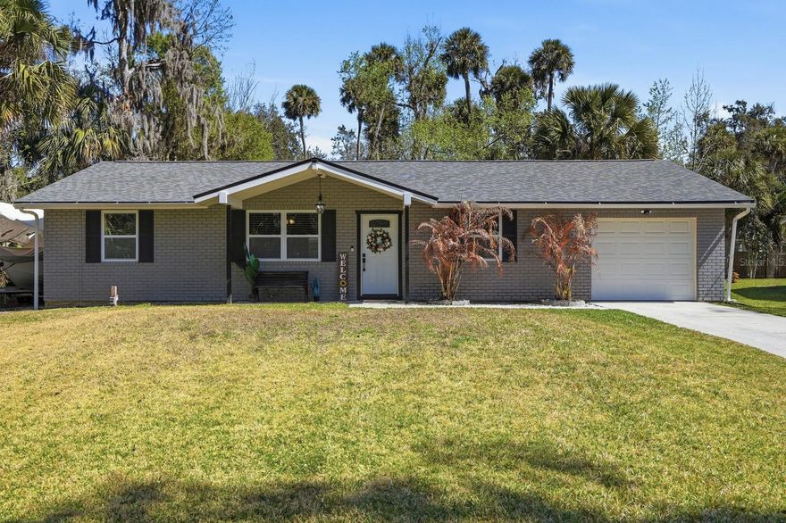 Welcome to 543 Palm Dr, New Smyrna Beach!
This charming 3-bedroom, 2-bathroom home combines modern flexibility and comfort with thoughtful features and a prime location. With vinyl flooring throughout and a well-designed floor plan, the home offers easy living in a tranquil setting. As you enter, you’re welcomed into a bright formal living room featuring a vaulted wood ceiling, adding character and warmth to the space. It’s perfect for relaxing or entertaining guests.
At the rear of the home, the expansive family room flows effortlessly into the outdoor space, creating a seamless indoor-outdoor experience ideal for the New Smyrna Beach lifestyle. Whether for casual dining, a play area, or a cozy retreat, this versatile space can easily adapt to your needs.
The home includes a new roof (2022) and new windows throughout, enhancing both efficiency and comfort. A new reverse osmosis system in the kitchen provides clean, filtered water for your peace of mind.

The primary suite is designed for privacy, set apart from the other bedrooms by a smart layout. The walk-in closet and ensuite bath create a natural sound buffer from the main living areas, ensuring a peaceful retreat.

With two distinct living spaces, this home is perfect for a variety of uses, such as a home office, media center, or playroom. The fully fenced backyard offers a private outdoor space for gardening, relaxation, or entertaining guests.
Location is key, and this home truly delivers. Set against the backdrop of a wooded lot filled with mature trees, you'll enjoy added privacy and a generous amount of shade, creating a peaceful, park-like atmosphere. Across the street, the natural surroundings further enhance the serene environment, offering a truly special place to call home.
At 1,200 sq ft, this home strikes the perfect balance of cozy and spacious, ideal for those seeking a well-designed and functional living space. Don’t miss out on the opportunity to experience all that this home has to offer. Schedule a private tour today!