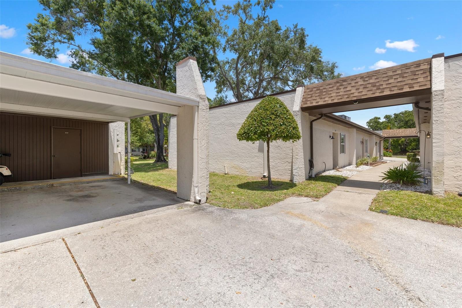 Charming 1-Bedroom End Unit Condo for 55+ buyers with access to 3 Private Golf Courses. This unit includes unlimited Free golf package. Mission Grove in Highland Lakes offers resort-style amenities including heated pools and spa, tennis and pickleball courts, fitness center and classes all in Palm Harbor! Perfect for those looking to enjoy an active lifestyle.
As you step inside, you'll be greeted by a bright and spacious open-concept living, creating a warm and airy atmosphere. The living room flows seamlessly into the dining area and kitchen, featuring updated granite countertops and kitchen—perfect for cooking or entertaining guests. The tranquil bedroom provides a peaceful retreat with generous closet space and easy access to the full bathroom, which boasts modern fixtures and finishes. Step outside onto your patio and enjoy peaceful views of the lush green, or take a short walk over to relax by the pool and screened in lanai.
Come enjoy Florida living at its best in this incredible community! HOA fees include water, sewer, trash, exterior maintenance, roof, cable/ internet and ground maintenance. Additionally, enjoy a tour and scenic ride on one of the communities 24-foot Pontoon boats departing and returning to the dock at the Lodge on Lake Tarpon. Art and crafts are located between the clubhouse and tennis courts for your enjoyment of ceramics, painting, stained glass, woodworking (in a fully equipped shop) and an open studio. RV and boat enthusiasts enjoy parking their RV or boat in a fenced in lot with boat-launch ramp into Lake Tarpon, allowing security and easy access to the water.