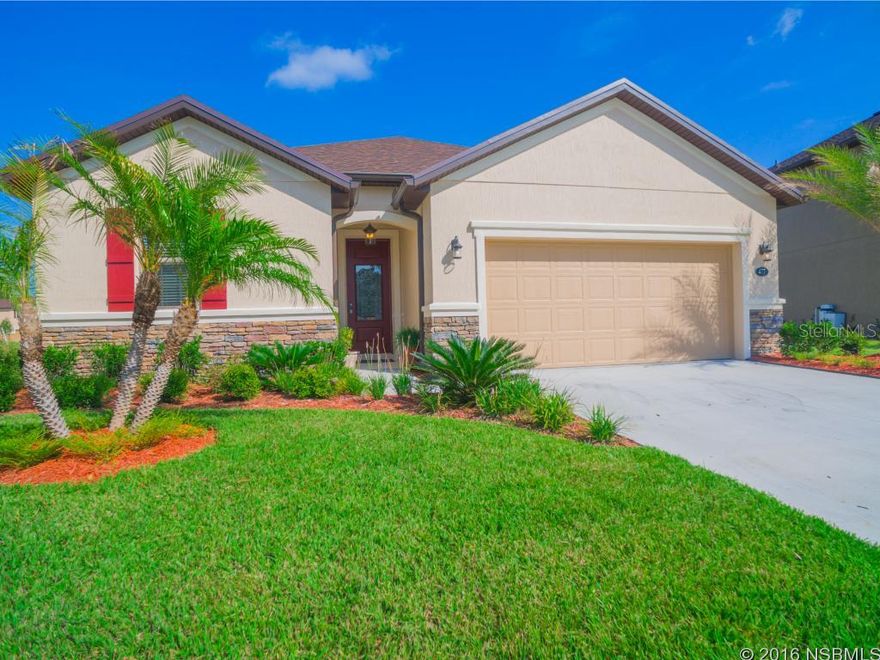 STUNNING AND NEWLY CONSTRUCTED LAKE VIEW HOME! Located in Tuscany Woods, this 1,989 SQFT, 4 bedroom 2 bath one-of-a-kind KB built home radiates exceptional design and remarkable features. Upon entrance, you are greeted with an open floor plan, high ceilings, quality laminate floors, and a gorgeous view of the lake complete with a screened in porch. The gourmet kitchen is complete with granite, subway tile backsplash, a double convection oven, and an oversized kitchen island. Whole house water softener system.  The master retreat features beautiful views of the lake along with a walk in closet and a master bath that offers duel vanities and a separate walk in shower and garden tub. Owners have spent over $16,000 in updates since closing on the home including new carpet, trees, appliances, and many more!  Community Club House and Pool included in the $217/Quarter HOA fees. You are sure to fall in love! ;Water: City