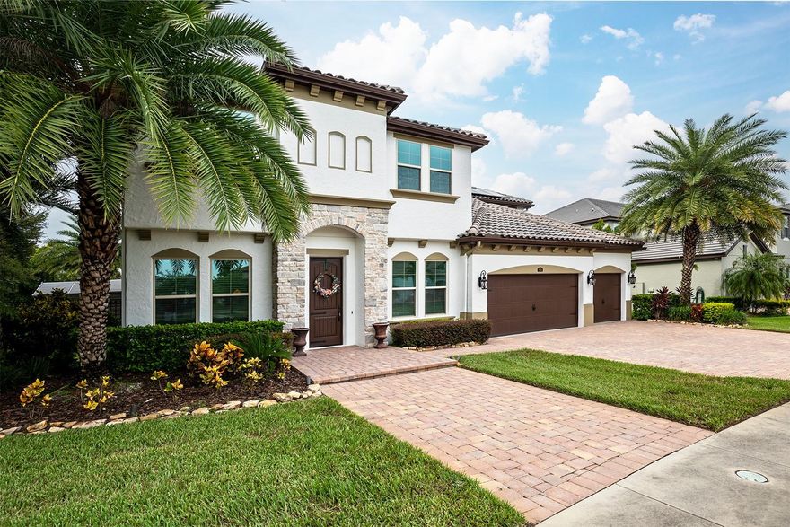 Welcome home, this stunning lakefront residence nestled on Johns Lake in the heart of Winter Garden awaits! Built in 2016, this luxurious pool home offers an impressive 5,219 square feet of living space on a generous 0.45-acre lot with owned solar panels powering the entire home and greatly reducing the monthly electric bill. Step inside to discover a beautifully designed interior featuring 5 spacious bedrooms and 5.5 elegant bathrooms, multiple living spaces, and a private office conveniently located outside of the primary suite. The flowing floor plan seamlessly connects the living areas, creating an inviting atmosphere perfect for both entertaining and everyday living. At the same time, the gourmet kitchen is a chef’s dream, equipped with Bosch appliances, an incredible amount of countertop and cabinet space, a large island overlooking the family room, and details down to the outlets conveniently placed underneath the upper cabinets. The primary suite is a true retreat, boasting a spa-like bathroom with a soaking tub, dual vanities, a walk-in shower, and a huge walk-in closet. Upstairs, a spacious loft adorned with recessed lighting, vaulted ceilings, and a wet bar greets you at the top of the stairs leading to the remaining bedrooms including a secondary primary suite. Outside, the backyard provides a private oasis with a large, covered lanai, a fully equipped summer kitchen (Cal Flame grill + vented range + cabinets + granite counters + sink), a sandblasted marble patio & pool deck with custom screen enclosure, lush landscaping, an outdoor shower, and plenty of room for outdoor activities including a built-in trampoline on the pool deck and custom lighting. Whether you are hosting a summer barbecue or enjoying a quiet evening under the stars, this space is perfect for creating lasting memories. Recent upgrades include the roof (cleaned & sealed 2024), Fresh Exterior Paint (2023 - high-end rain refresh Sherwin Williams paint), Bosch wall oven and dishwasher (2024), Upgraded hardware throughout (2024), Bath 2 - secondary primary - complete renovation (2024), Bed 4 - crown molding added (2024), upgrade all commodes (2024), and a new shed in the fenced backyard (2024). Located in a lovely neighborhood, this home is less than 10 minutes from top-rated schools, primary services, shopping, dining, entertainment, and outdoor recreation activities. With its prime location and luxurious features, 16695 Broadwater Avenue is the perfect place to call home and experience the best of Winter Garden living! Seller to pay $10,000 toward the buyer's closing costs or interest rate buy-down on a full-price offer. Home Warranty through Choice Home Warranty is paid for until July 24, 2027—buyer’s agent to verify warranty details and transferability. Completed January 2025 - Exterior pavers were re-sealed and the garage floor received a fresh coat and paint.