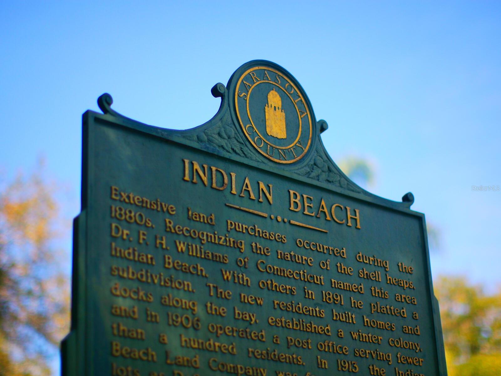 INDIAN BEACH MAP OF - Land