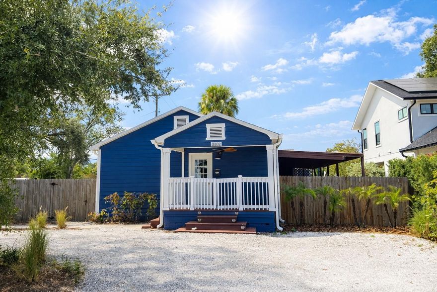 Walking distance to several parks, the Riverwalk & Armature Works, this beautifully updated bungalow is located in the heart of Riverside/Tampa Heights—one of Tampa’s most sought-after urban neighborhoods. Situated on a corner lot, the property offers a rare combination of walkability, privacy, and space.

The house features three bedrooms and two bathrooms, all thoughtfully updated with luxury vinyl flooring and stainless steel appliances. Each bedroom offers nicely sized closets, while the home’s layout includes a comfortable living room and a separate dining room, ideal for both everyday living and entertaining. Outdoor living is a standout feature, with a large covered porch, deck area, and a fenced yard, perfect for enjoying Tampa’s year-round weather. Ample parking is available with a horseshoe-shaped front driveway. 

All utilities are included in the rent, with the tenant only responsible for internet service and renter’s insurance. 

NOTE **The property has an attached studio apartment at the rear, which is also available for rent. The studio features a private rear entrance, a dedicated parking space off Braddock Street, and a small rear patio. Laundry is located on-site in a common area shared by both units. The owner is willing to rent the entire property together at a discounted rate, offering a unique opportunity for tenants seeking flexibility or additional space. Please reach out to Michael Scarpa today to discuss this property further.