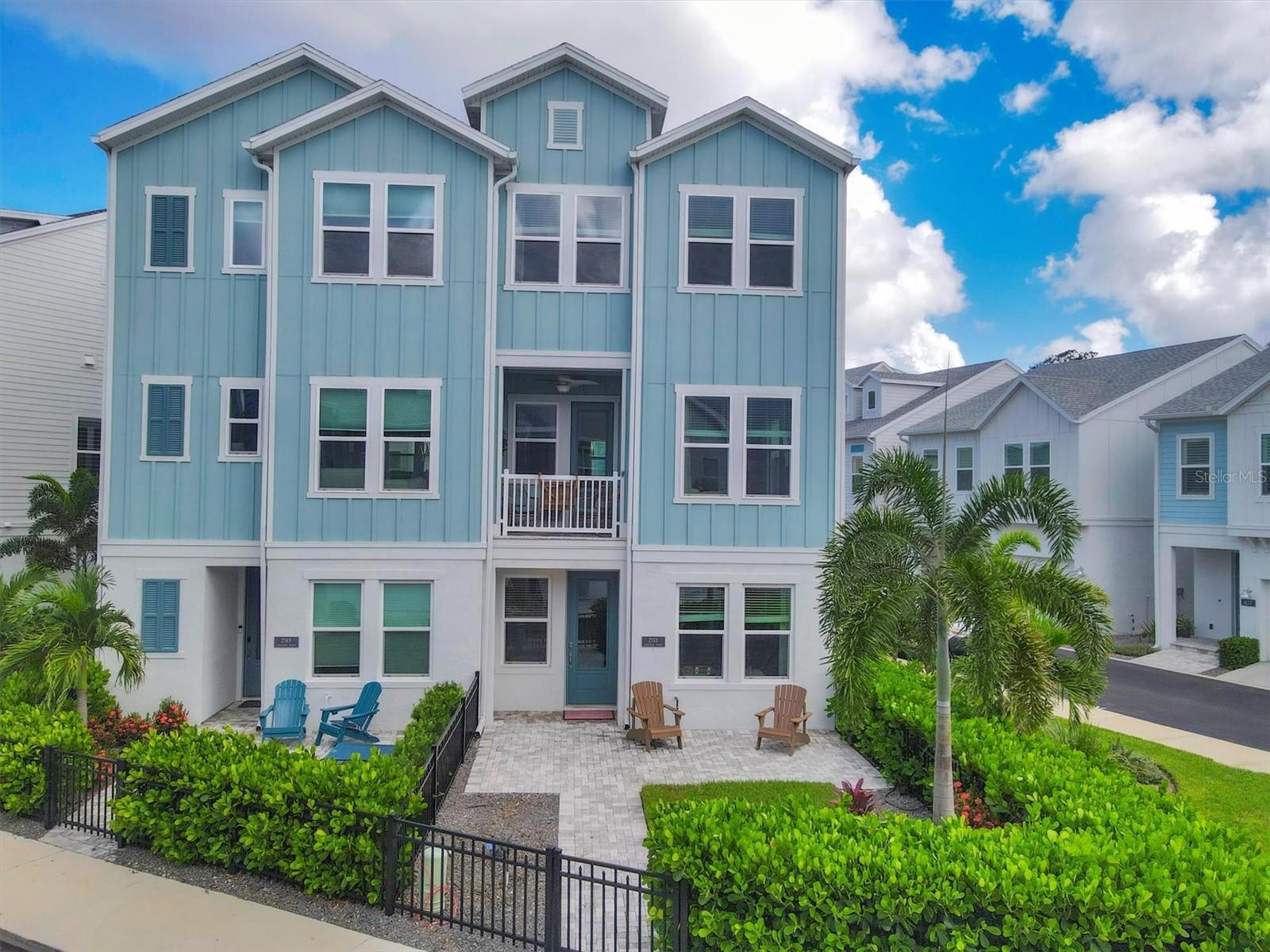 AVAILABLE SEPT 1ST-PARTIALLY FURNISHED TOWNHOUSE IN PAYNE PARK VILLAGE! This beautiful 3 story townhouse built in 2022 has a fenced in yard and front patio. Upon entering you will find a first-floor bedroom with en suite bathroom. The second floor is an open concept living room, dining room, large kitchen, powder room, and balcony. The third floor has a primary bedroom/bathroom suite and third bedroom. The kitchen has quartz countertops, stainless steel appliances, and range hood. The home also has a two car attached garage. The location in downtown Sarasota is across the street from 29-acre Payne Park with tennis courts, playground, and more. Payne Park Village has a community pool and spa and direct access to the Legacy Trail. The location is convenient to downtown Sarasota shopping, dining, and entertainment. Or you can hop on the Bay Runner which stops nearby Payne Park for a trip to St. Armand’s Circle and Lido Beach. Please call now for a private showing.