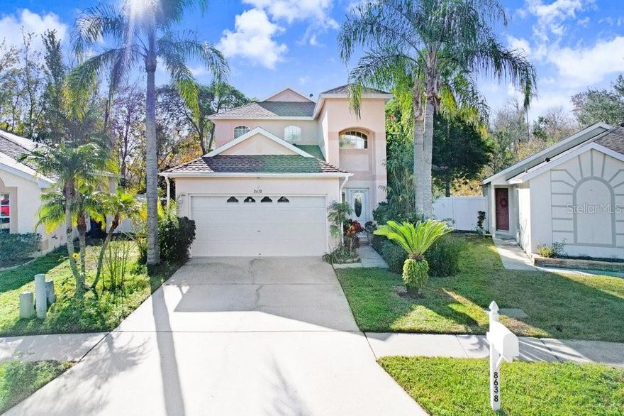 Welcome to 8638 Hawbuck Street, located in the highly desirable Thousand Oaks community of Trinity—an established, family-friendly neighborhood known for its walkability, mature landscaping, and convenient access to everything that makes everyday life easy.
Built in 2003 and meticulously maintained by its original owner, this smoke-free, move-in-ready single-family residence offers 1,985 square feet of thoughtfully designed living space, featuring 4 bedrooms, 2.5 baths, and an attached garage. Pride of ownership is evident throughout, from the well-kept exterior to the clean, inviting interior that truly shows like a model home.
Constructed to Florida Building Code standards, the home was designed with storm-ready performance in mind. Impact-resistant doors and windows, along with a secured roof system, provide added confidence and durability. Major improvements have already been completed, including a brand-new roof and a brand-new HVAC system installed in 2025, both offering transferable material and workmanship warranties—significant upgrades that enhance long-term value, comfort, and energy efficiency while reducing future expense.
The main level features an open, versatile layout ideal for both daily living and entertaining. The spacious kitchen is equipped with natural gas service, ample cabinetry, a breakfast bar ready for seating, and a bright breakfast nook overlooking the backyard. A separate formal dining room creates the perfect setting for holiday meals and get-togethers, while the adjoining living areas offer flexible space for lounging, movie nights, or hosting friends. A convenient half bath on the first floor adds everyday functionality for guests.
Upstairs, all four bedrooms are thoughtfully placed for privacy and comfort. The primary suite offers a relaxing retreat with a walk-in closet and an ensuite bath featuring dual vanities and generous counter space. Three additional bedrooms each include dedicated closet space and share a full hall bath, providing a practical layout for family living, visiting guests, or setting up a dedicated hobby space.
Outdoor living is where this home truly stands apart. The fully fenced backyard has been thoughtfully landscaped into a peaceful sanctuary, complete with mature flowering and fruit trees, lush greenery, and a tranquil, park-like atmosphere rarely found in comparable homes. The covered, screened lanai invites you to unwind, dine, or entertain while enjoying the serene surroundings, making the backyard a natural extension of the interior living space. The expansive canopy also contributes to a cooler feel outdoors, ideal for relaxed Florida evenings.
Additional highlights include natural gas service for efficiency, a gas water heater, and a dryer capable of operating on gas or electric. With four total parking spaces and a low monthly HOA, the home delivers both practicality and value.
Thousand Oaks is ideally positioned near top rated schools, shopping, dining, and medical facilities, with Gulf Coast beaches just a short drive away and Tampa International Airport approximately 45 minutes from your doorstep. 
This exceptional home offers flexibility and appeal for full-time residents, second-home buyers, or investment-minded purchasers seeking quality, location, and peace of mind. Schedule your private showing today and experience the lifestyle Trinity is known for.