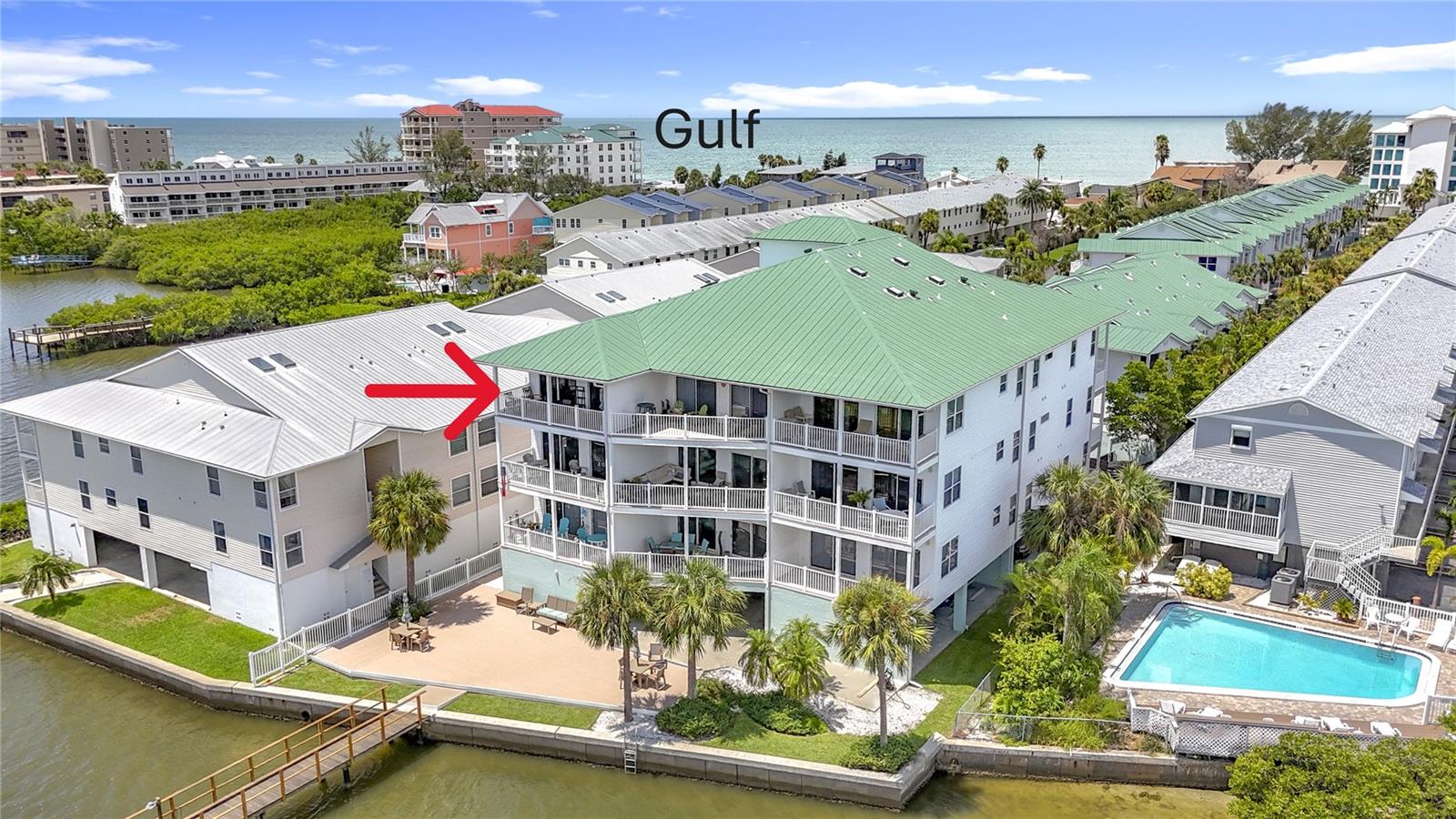 Waterfront Penthouse Oasis – Indian Shores, Florida
Live the coastal lifestyle you've been dreaming of in this beautifully remodeled 2-bedroom, 2-bath penthouse condo, perfectly situated between the peaceful Intracoastal Waterway and the pristine white sands of Florida’s Gulf Coast. Located in one of the area’s last true beachfront communities, this top-floor retreat offers rare direct access to both the waterway and the beach—just steps from your door. Whether your passion is paddleboarding, boating, snorkeling, or simply soaking in the sun, this property provides the ideal personal escape.
Inside, the condo boasts a thoughtfully designed, modern interior featuring high-end finishes and unobstructed water views that serve as a stunning backdrop to everyday living. The home includes a new AC unit with UV light and permanent filters for cleaner air, luxury vinyl plank flooring throughout, crown molding, updated baseboards, custom closets, and fresh paint. Both bathrooms are fully remodeled, with the primary bath showcasing a custom vanity.
The gourmet kitchen is a standout, equipped with new wood cabinetry, soft-close pull-out drawers, quartz countertops, an oversized double-sided island, recessed lighting, and all-new stainless steel appliances—including a refrigerator, stove, microwave, dishwasher, beverage cooler, washer, and dryer. A new water heater and water softener have also been installed for added convenience.
Enjoy a private balcony with sweeping views of the Intracoastal, perfect for morning coffee or evening sunsets. The community offers a pool for swimming or sunbathing, a shared dock ideal for fishing or boating, and a spacious waterfront patio perfect for entertaining or relaxing. Additional features include elevator access, garage parking space, whole-home surge protection, and a freshly painted exterior with new vinyl siding.
Stress-free living is made easy with exterior maintenance—including the pool and balcony—covered by the HOA. Whether you're searching for a full-time residence or a luxurious vacation home, this is a rare opportunity to own a piece of Florida’s waterfront paradise.