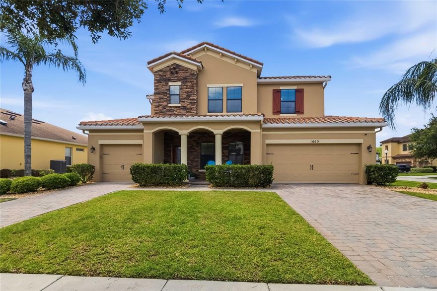 Situated on a premium corner lot within the gated community of East Lake Park, this exceptional residence offers 6 bedrooms, 3.5 bathrooms, and 3,555 heated square feet of thoughtfully upgraded living space. The home was expanded to include two additional upstairs bedrooms, creating remarkable flexibility for larger households, guests, executive work from home needs, fitness space, or multigenerational living. Inside, natural light fills the well-designed floorplan featuring spacious formal and casual living areas, a private first floor office, and an expansive primary suite conveniently located on the main level. The gourmet kitchen was designed for both everyday comfort and entertaining, showcasing granite countertops, double ovens, glass cooktop, stainless steel appliances, breakfast bar seating, and an oversized walk in pantry. The outdoor living experience is equally impressive. A heated saltwater pool and spa are complemented by an oversized screened lanai, newly refreshed enclosure, added privacy screening, and mature landscaping that creates a secluded and refined setting for year round enjoyment. Additional improvements reflect the care and investment made throughout ownership, including a whole home water filtration system, a whole home Vivint security system, newly installed windows on the north and west exposures, professionally sealed the tile roof, epoxy-finished garage spaces, and a dedicated air conditioner for the split single car garage ideal for a private gym, workshop, collector storage, or climate controlled flex space. East Lake Park is a gated residential enclave known for attractive streetscapes, water features, and a private neighborhood atmosphere. Positioned just off Narcoossee Road, residents enjoy immediate access to Lake Nona, one of Central Florida’s premier master planned communities recognized for its medical, business, dining, and lifestyle amenities. Lake Nona Medical City continues to serve as a major economic engine for the area, anchored by leading hospitals, research institutions, and corporate investment. Daily convenience is exceptional, with nearby shopping, restaurants, fitness studios, and essential services continuously expanding throughout the Narcoossee corridor. Outdoor recreation is also close at hand with parks, trails, playgrounds, sports courts, and waterfront spaces nearby. Commuters benefit from convenient connectivity to SR 417, providing efficient access to Orlando International Airport, Downtown Orlando, and the greater Central Florida market. Combining gated privacy, substantial square footage, meaningful upgrades, and proximity to one of Orlando’s most desirable destinations, this is a rare offering of enduring quality and location.