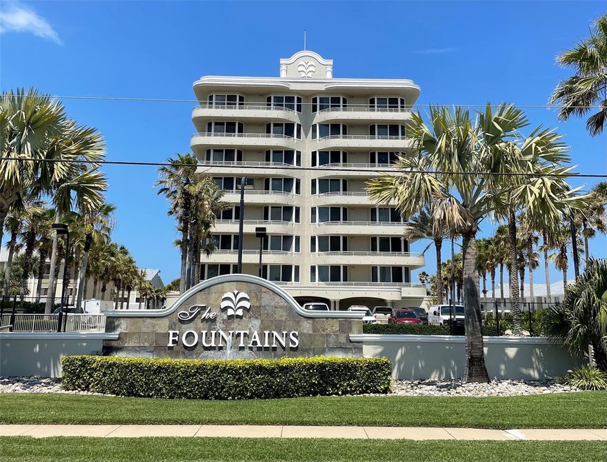 Welcome to the Fountains, your private oasis located on the car-free beach, this exclusive and private luxury ocean front condominium features a gated entrance and restricted lobby area w/ elevators that open to your private foyer entrance to the condo, large rooms and plenty of balcony area to entertain friends and family as you overlook the ocean. Soaring ceilings that are over 9 feet in height, all bedrooms have private baths allowing privacy for you guests. Enjoy the views and abundant natural lighting with floor to ceiling sliding glass doors and floor to ceiling windows from the living room and master bedroom that overlook the ocean. Only two units per floor, very private! Enjoy swimming in the zero entry pool or play a set of tennis on a pristine clay court. Spectacular views from the roof top clubhouse and workout room. Deeded and private two car garage. ;Water: City