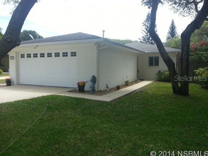 Don't miss out on this light and open beach side beauty just 1 block from the ocean! Both baths and kitchen renovated in fall 2013. The kitchen is a chef's dream with bar/pass through to dining room that has new bamboo flooring. Freshly painted throughout, security system, spacious bedrooms and tons of storage - check out the walk in closet in the master, the double closets in 2nd bedroom, plus two huge linen closets in the guest hall to hold all the extras. Don't forget the fully fenced back yard, utility shed, lush landscaping and heated pool to make outside living just as nice! Note: Selling agent is related to sellers. ;Water: City