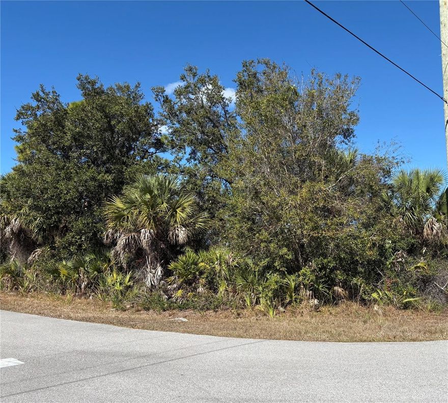 Build your dream home or invest in this oversized CORNER LOT on a quiet, paved street in Port Charlotte. No HOA or deed restrictions. Electric available. Zoned RSF 3.5 (Single-Family Residential) and not in a flood zone—no flood insurance required. Conveniently located minutes from US-41, shopping, dining, medical facilities, schools, parks, boat ramps, golf, and just 30–35 minutes away from beautiful SW Florida beaches. Great opportunity in a growing area!