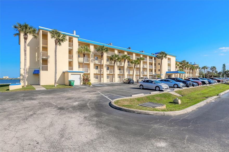 This waterfront 2 Bedroom, 2 Bath End Unit  Condo, with a brand new A/C unit, is located in the heart of South Daytona with breathtaking views of the Intracoastal Waterway from multiple rooms. The unit has been tastefully updated with kitchen cabinets, granite countertops, Tile Flooring, vanities, and showers in both baths. Interior doors, windows and sliding doors have been updated and there is a glass storm door on the front door.  The stackable washer and dryer is conveniently located in the unit. The screened porch, with storage closet, overlooks the river to enjoy beautiful  sunrises, a steady stream of boats and yachts and dolphins playing in the Intracoastal. The community amenities include the riverfront pool, fitness room, kayak storage, 500 feet of beautiful riverfront with picnic table and BBQ Grill.The complex is pet friendly (up to 20 lbs). All of this, with spectacular views day and night, conveniently located close to shopping, banks and restaurants.