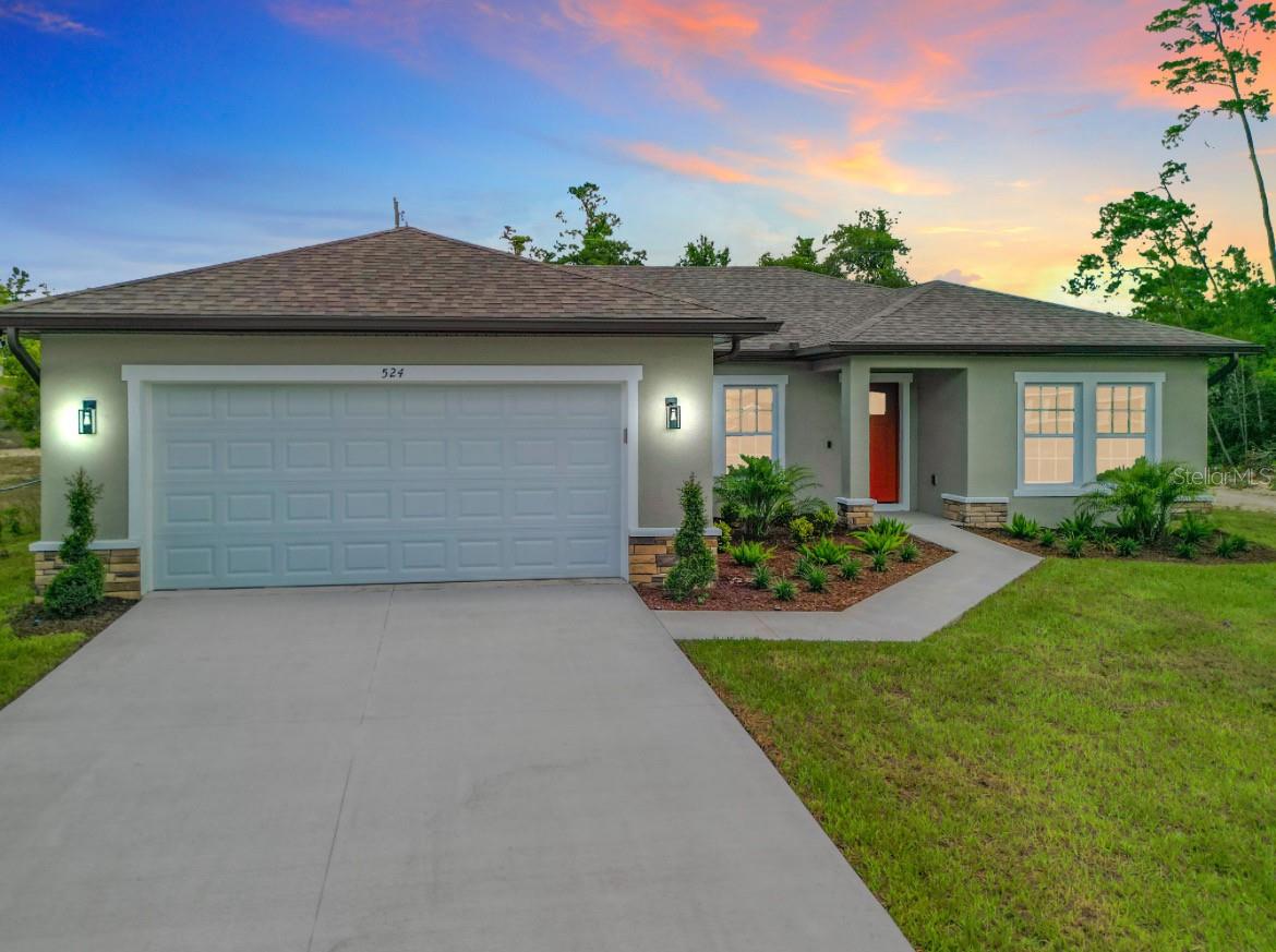 Welcome to this stunning single-family home located at 524 Marion Oaks Blvd, Ocala, FL. This newly built property in 2024 offers modern living in a convenient location. As you enter the home, you are greeted with a spacious layout that includes 3 bedrooms, 2 bathrooms and a finished area of 1,593 sq.ft. The open floor plan allows for seamless flow between the living room, kitchen, and dining area, creating the perfect space for entertaining guests or relaxing with family. The kitchen is equipped with stainless steel appliances, granite countertops, and ample storage space, making meal preparation a breeze. The bedrooms are well-appointed with plenty of natural light and closet space for storage. Outside, the property sits on a generous lot size of 10,019 sq.ft., providing plenty of space for outdoor activities and potential landscaping opportunities. The backyard offers the perfect setting for outdoor gatherings or simply enjoying the Florida sunshine. Located in the desirable Marion Oaks neighborhood, residents will enjoy easy access to shopping, dining, parks, and other amenities. Near I-75 and the World Equestrian Center. With its prime location and modern amenities, this property is ideal for those seeking a comfortable and convenient lifestyle in Ocala, FL. Don't miss the opportunity to make this beautiful home yours. Schedule a showing today and experience the charm and comfort of 524 Marion Oaks Blvd for yourself.