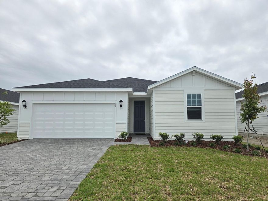 Under Construction. Brand new, energy-efficient home available! The Orchid floorplan offers 4 bedrooms, 3 bathrooms and a 2-car garage. Configure the flex room at the front of the home to fit your needs. Colbert Landings offers single-family homes in the highly desirable city of Palm Coast. Located less than three miles from Flagler Beach, this community is just a 10-minute bike ride from beaches and fun waterfront restaurants. Residents will enjoy access to community amenities including a pool, cabana, and pickleball courts, as well as convenient access to Palm Coast trails at the front of the community.  Each of our homes is built with innovative, energy-efficient features designed to help you enjoy more savings, better health, real comfort and peace of mind.