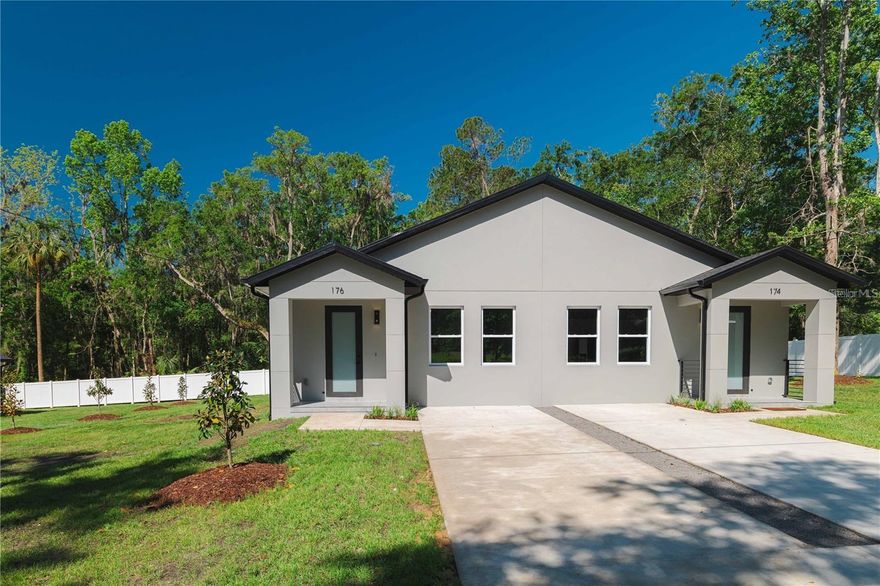 2025 Duplex in Prime Brooksville Location – ALREADY MAKING INCOME STABLISHED AIR BNB! PUBLIC WATER AND SEWER! Already producing income. Ideal Investment Opportunity Introducing a stunning, newly constructed duplex just minutes from vibrant downtown Brooksville! Each unit features 2 spacious bedrooms and 2 full bathrooms, thoughtfully designed with premium finishes throughout, offering modern comfort and style. Whether you're looking to live in one unit and rent the other, or expand your portfolio with two high-demand rental units, this property is a rare find. The open floor plans, contemporary kitchens with upscale appliances, and premium touches throughout ensure strong tenant appeal and minimal maintenance for years to come. Located just steps from popular shops, local restaurants, and everyday conveniences, this duplex offers the perfect blend of urban accessibility and suburban charm. Brooksville's growing market and strong rental demand make this a smart, turnkey investment. Don't miss your chance to own a piece of Brooksville’s exciting growth—this duplex is ready to generate income from day one!
