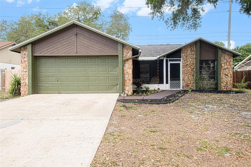 Welcome to 4105 Spring Way Circle, where space, comfort, and flexibility come together in this 5-bedroom, 2-bathroom home with a 2-car garage offering 2,329 sq ft in the heart of Valrico, with no HOA or CDD. Inside, you’ll find a bright, open layout with comfortable living spaces designed for both everyday living and entertaining. The family room features a cozy gas fireplace, while the kitchen offers an eat-in island, ample storage, and an easy flow into the main living areas. The primary suite stands out with a unique, flexible layout and a separate sitting area—ideal for a reading nook, lounge space, or private retreat. Additional bedrooms provide versatility for guests, a home office, or multi-generational living. Major updates include roof, AC, and water heater (2020). Select furnishings may be available for purchase. Conveniently located near shopping, dining, and major roadways, this home offers space, comfort, and flexibility in an established community.