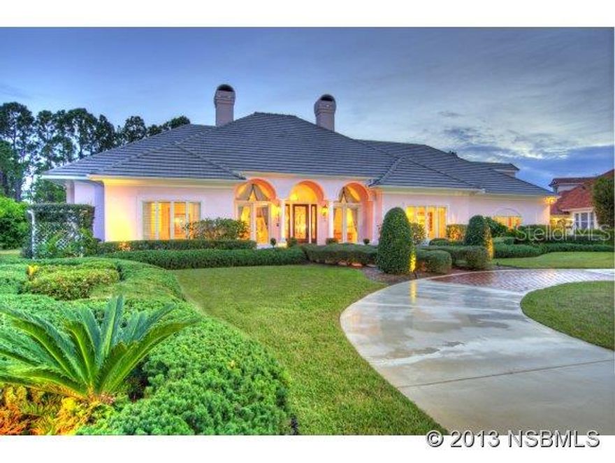 Timeless, traditional hangar residence in Glen Eagles of Spruce Creek Fly In, America's premier air park; 4000' paved runway w/GPS approach & VASI lights; minutes to restaurants, shopping & theater, 15 min from World's Most famous beach, 20 min to Embry Riddle Aeronautical Univ., 1 hr to Orlando & 3 hrs to Miami. This private/gated community offers golf, pool, tennis, spa, hair salon, restaurant, private airport, kids rec area & park; 24/7 roving security. Elegant marble foyer opens to expansive living rm w/ hardwood floors, bookshelves, fireplace & formal dining rm. The gathering areas include family room, informal dining, kitchen w/ fireplace; butlerÂs kitchen w/ wine refrig. The entire back of the home features French doors opening to the screened pool & patio areas. First floor master w/ sitting area & pocket doors to a study or 5th BR w/ access to full bath off hallway. Master bath w/corner clawfoot tub, separate granite vanities, tiled walk-in shower & water closet. 2nd first floor BR is a guest suite w/ bath. Harwood staircase leads to 2 BRÂs w/ bath. Lovely screened lanai w/ brick patio & terrazzo pool deck; heated pool, waterfall; private back yard w stucco block wall fencing & vinyl lattice work. Beautifully landscaped w/ accent lighting. 50 x 50 A/C hangar w/ epoxy floor & separate RV door; door & aircraft clearance is 44 x 16. The home has been remodeled & is meticulously maintained. Furnishings available exclusive of list price. ;Water: City