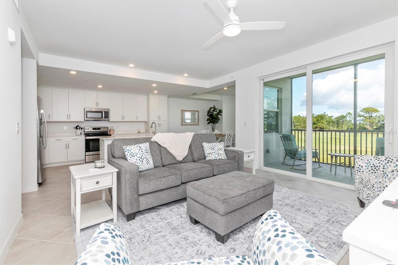 Welcome to your dream getaway at Wellen Park Golf & Country Club in sunny Venice, FL! This brand-new, fully furnished 2-bedroom, 2-bathroom Lennar Birkdale Condo offers an unparalleled living experience on the 2nd floor, overlooking the picturesque 10th hole of the Golf Course.
Key Features:
• Bedrooms: One king adjustable bed and one queen adjustable bed, ensuring maximum comfort.
• Bathrooms: Two full bathrooms (master bathroom has a large, tile stand-up shower; main has a bathtub with shower).
• Lanai: Enjoy your morning coffee or evening relaxation in the screened-in lanai with stunning golf course views.
• Laundry: Convenience of a full-size washer and dryer in the unit.
• Accessibility: Easy access with a nearby elevator.
• Storage: Room for beach chairs (two included) and bicycles.
Location Highlights:
• Amenities: The resort-style features include a beach entry lagoon-style pool with water features, a tiki bar, and multiple satellite pools. Residents can also enjoy tennis, pickleball, and bocce courts, a fitness center, a clubhouse, and a golf pro shop. A full-service spa, clubhouse grill, and full-service restaurant and bar are under construction, adding to the luxurious and active environment.
• Golf: Optional golf membership is available. Golf membership also gets you discounted rates at over 50 other southwest Florida golf courses.
• Community: Building construction is progressing rapidly. The golf course and golf pro shop are open. The tiki bar and courts are set to open this summer, with most all other amenities open by September.
• Nearby Attractions: Less than 5 minutes away is the vibrant Downtown Wellen Park area, offering year-round dining, shopping and entertainment options. Only 3 minutes away is the beautiful CoolToday Park which hosts the spring training for the Major league Atlanta Braves and is home to the Braves minor league team that plays there May-July. Don’t forget the Farmers Market on Sundays in Downtown Wellen Park! Incredible beaches, including Venice Beach, are just a short 15–20-minute drive away. Historic Downtown Venice also offers unique shopping and delicious restaurants.
Rental Details:
• Availability: Available for rent starting June 2025.
• Condition: Fully furnished and professionally decorated.
• Parking: 1 assigned covered parking space and plenty of guest parking.
• Pet Policy: Non-shedding pets are allowed with an additional fee.
• Rental Duration: Typical rental is one month or longer.
Don’t miss out on this exceptional opportunity to enjoy luxury living with golf course views and top-tier amenities.