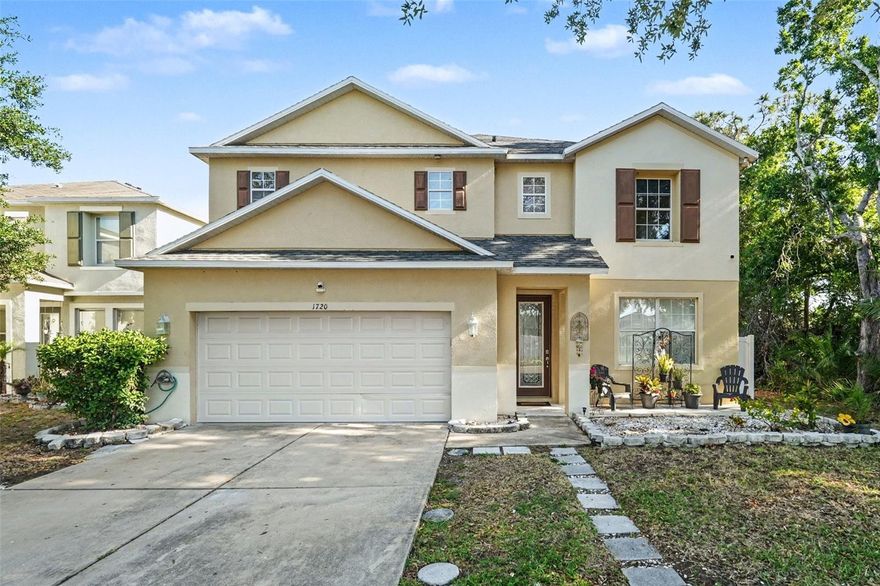 Step inside this spacious and well-maintained 5-bedroom, 2.5-bathroom home in the desirable Blackstone at Bay Park community in Ruskin! Built in 2007, it offers over 3,100 sq ft with an open floorplan, high ceilings, and abundant natural light. As you walk through the first floor, the kitchen—featuring solid wood cabinets, stone countertops, and a smart refrigerator—flows seamlessly into the main living areas, creating a perfect space for everyday living and entertaining. A sleek ceiling light with retractable fan blades adds both style and functionality. You’ll also find a bedroom with a walk-in closet and smart ceiling fan, along with an adjacent bathroom featuring a modern smart mirror, plus a dedicated laundry room and access to the 2-car garage. Upstairs, a versatile loft area welcomes you at the top of the stairs, ideal for a family or media room. The second floor includes the primary bedroom and three additional bedrooms, all with walk-in closets. Additional highlights include a brand-new roof installed in 2026. Property currently features a bedroom and full bathroom on the first floor added by the owners—buyer to verify permits, square footage, and improvements. Conveniently located near schools, shopping, dining, and major roadways. Don’t miss this opportunity in growing Ruskin!