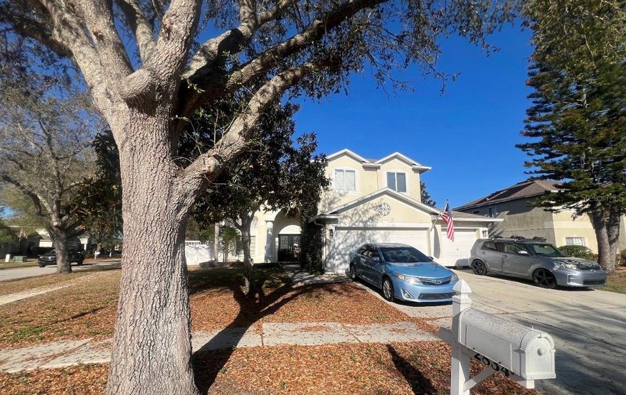 Short Sale. SHORT SALE!! Seller accepting CASH ONLY!! Bankruptcy short sale will take about 120 days to get response on offer from lien holders. Needs TLC. Great school district. Situated on an oversized corner lot with a privately fenced backyard, this home offers space, functionality, and abundant storage throughout. The large modern kitchen serves as the centerpiece of the home, opening to spacious living areas with soaring ceilings and plenty of natural light. Both the living room and family room are generously sized, providing flexible space for everyday living and entertaining. All bedrooms are located upstairs, including the primary suite featuring a double vanity, dedicated makeup/vanity area, and a large walk-in closet. Enjoy outdoor living on the huge screened lanai overlooking the expansive yard.