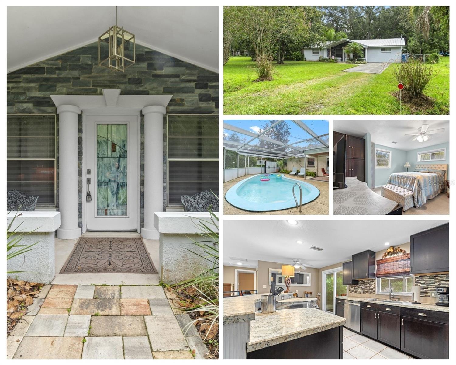 Dive into Florida living with this beautifully remodeled 3-bedroom, 2-bath pool home on a spacious corner lot in a peaceful rural community! This coastal-inspired retreat features a fun and whimsical mermaid theme, making every day feel like a getaway. The home boasts all new updates, including a metal roof, upgraded AC, instant hot water system, and modern appliances for comfort and efficiency. The sparkling in-ground pool invites you to relax and unwind, while the open floor plan offers bright and airy living spaces perfect for entertaining. Whether you’re looking for your forever home, a seasonal escape, or a turnkey Airbnb investment, this property delivers style, charm, and functionality. Enjoy the best of small-town tranquility with easy access to nearby attractions, shopping, and dining. Make a splash—this gem won’t last long!