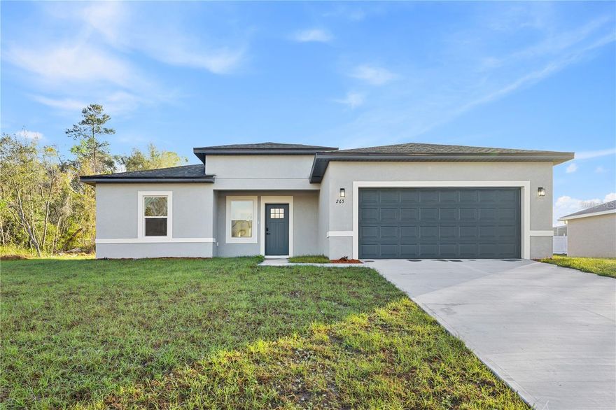 Beautiful and modern home located in the desirable community of Marion Oaks! This immaculate property features 4 bedrooms and 2 bathrooms, offering a spacious and functional layout. The master suite includes both a relaxing bathtub and a separate shower, creating a comfortable retreat. The kitchen and bathrooms showcase elegant quartz countertops, while the home is finished with luxury vinyl flooring throughout, providing both style and durability.

Enjoy the convenience of a 2-car garage and a premium lot in an excellent location. This home is truly move-in ready and meticulously maintained — a perfect opportunity for buyers looking for comfort, quality, and modern living!