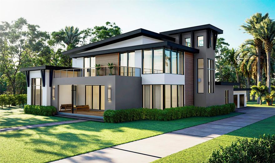 Spectacular Custom Home TO BE CONSTRUCTED by renowned custom home builder, Rex-Tibbs, on .6 acre River-Front Estate Property. Home designed by Nasrallah Architecture Group and features Open Floor Plan, 5 bedrooms, 5.5 bathrooms, custom pool and spa, 2 Outdoor Living Rooms with retractable screens, Summer Kitchen and Fireplace. Property features boathouse and dock.
Kitchen to feature top of the line appliances and custom cabinetry. Three Car Garage. Estate Home setting stretches from S. Riverside Dr. to Magnolia. Construction to be completed 2022. ;Water: City