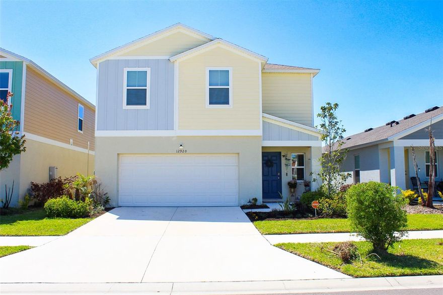 Welcome to this beautifully designed Marbella model by Casa Fresca Homes, offering the perfect blend of modern style, functionality, and comfort—nestled in the highly sought-after Hawkstone community in Lithia.

The main floor features an open-concept layout ideal for both everyday living and entertaining. A spacious living and dining area flows seamlessly into the well-appointed kitchen, complete with quartz countertops, designer recessed panel cabinetry, stainless-steel microwave, dishwasher, and range, and a convenient pantry for added storage. A powder bath and additional storage space are thoughtfully tucked away, while the two-car garage provides ample room for vehicles and belongings.

Upstairs, you’ll find a versatile recreation/loft space—perfect for a media room, playroom, or home office—along with four generously sized bedrooms. The private primary suite offers a relaxing retreat with a walk-in closet and en suite bath featuring quartz countertops and modern finishes. The additional bedrooms are well-positioned with easy access to a full bath, and the upstairs laundry room adds everyday convenience.

Throughout the home, luxury vinyl plank flooring enhances durability and style, while energy-efficient double-pane Low-E windows and engineered hurricane structural hardware provide peace of mind. A Carrier® smart thermostat helps maintain comfort and efficiency year-round.

Located just south of FishHawk Boulevard, Hawkstone is a master-planned community surrounded by scenic ponds, wetlands, and natural landscapes. Residents enjoy access to resort-style amenities including a community pool and playground, all while being just minutes from US-301, I-75, top-rated schools, shopping, dining, and everyday conveniences.

This home offers the ideal combination of modern living and natural beauty—don’t miss your opportunity to own a Casa Fresca Homes Marbella in one of Lithia’s most desirable communities.