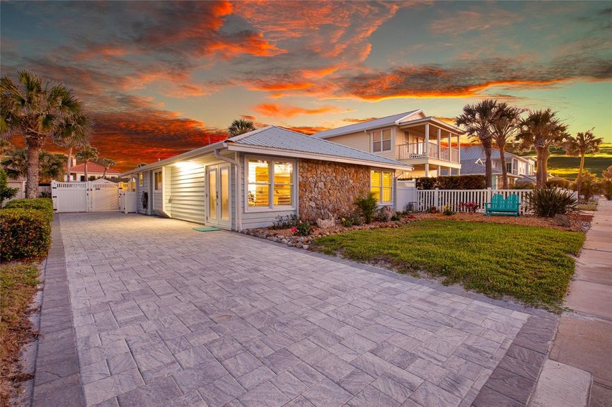 Wake up to breathtaking ocean views and experience the best of coastal living in this exceptional New Smyrna Beach retreat. Enjoy ocean views from the living room and relax on the front yard bench while taking in the coastal horizon. Ideally located just steps from the sandy beach and a short stroll to all the dining, shopping, and charm of Flagler Avenue. This beautifully designed home features an open-concept floor plan that flows seamlessly to a covered lanai, creating the perfect setting for entertaining and easy indoor-outdoor living. Unwind in your own private tropical oasis with a saltwater pool, lush landscaping, and serene outdoor spaces. A rare opportunity to enjoy the best of beachside living in one of New Smyrna Beach’s most desirable locations.