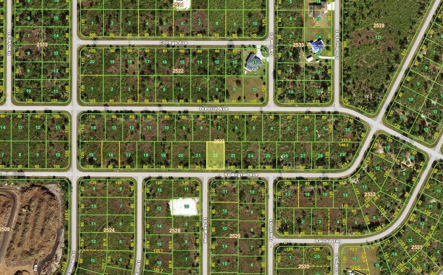 Bring your build plans to this 0.23-acre homesite in a steadily developing area of Port Charlotte. The parcel offers a flexible footprint for a single-family residence with room for outdoor living. Everyday essentials—shopping, dining, medical services, parks, and Gulf-coast recreation—are within easy reach, and nearby access to US-41 and I-75 streamlines travel across Southwest Florida. A practical choice whether you’re ready to build now or securing land for the future.