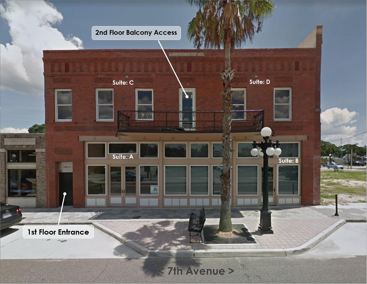 Florida Commercial Group is pleased to present the opportunity to lease a modern and exciting office/ retail space in Historic Ybor City!
Boasting two 2nd floor spaces measuring 2,078 SF and 2,490 SF respectively :: These suites are centrally located in the rapidly growing Ybor District :: Ideal for a range of businesses, such as professional offices, light retail, or community services :: The building boasts attractive historic features to include brick and masonry construction, large windows offering plenty of lighting, a well-maintained balcony and exceptional views and frontage on the main drag of 7th Avenue ::
This property showcases approximately 50' of frontage along E. 7th Avenue and is located in a highly sought-after office/ retail district that benefits from excellent exposure and robust traffic counts of over 12,500 vehicles per day at the intersection of E. 7th Avenue and N. 22nd Street :: Zoned YC-7 (Mixed-Use), this space offers a designated parking space and direct access to offsite paid, garage and street parking :: With steady traffic flow and excellent foot traffic in the area, this property is perfectly positioned to maximize your business’s potential :: The site is ideal for service retail to serve the surrounding residents, workforce and those commuting through the area :: Surrounded by the flourishing residential neighborhoods of Ybor City, college Hills, Belmont Heights, Garytown, Tampa Heights, Seminole Heights, V.M. Ybor and Palmetto Beach, this property is minutes from the Greater East Tampa area and Downtown Tampa :: Start-ups, relo’s or expansion sites can do well here :: Great location to broaden your brand :: Situated in a qualified HUBZone :: Enveloped by a population count of over 105,875 people within a three mile radius :: solid demographics within the immediate area make this an ideal location for a wide variety of thriving business owners or small commercial entrepreneurs.
The subject is close to all things East Tampa via N. 22nd Street, E. 7th Avenue, Adamo Drive/ Hwy 60, N. Nebraska Avenue, N. 15th Street, Interstate 4 and Interstate 275 :: Downtown Tampa, The Channel District and the Greater Tampa Bay area are all a quick commute from this site :: Demographics for the area are good with an average household income of $89,390 within a 3-mile radius :: Call for additional property details and come invest in growing East Tampa today!
