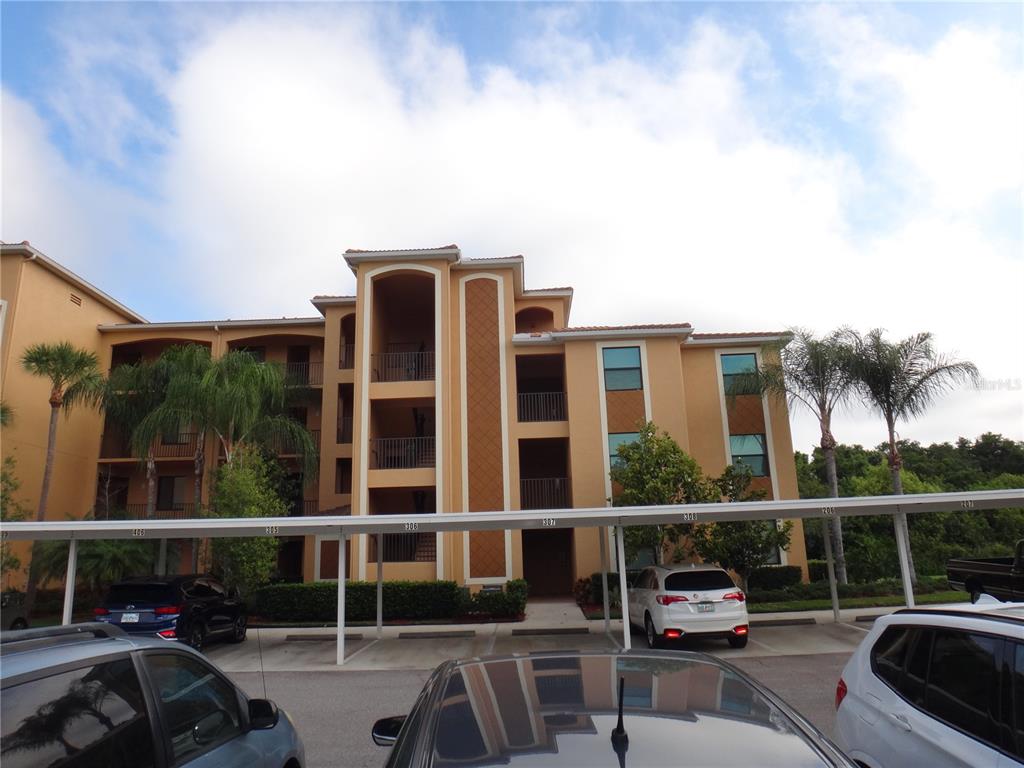 Absolutely beautiful condo in the sought after resort community of River Strand. This turkey furnished condo has two bedrooms, two bathrooms, a large living room with an open kitchen. The kitchen has a breakfast bar, breakfast nook and a closet pantry. Off the kitchen is a bonus space to work or relax. The primary bedroom has a queen sized bed with walk in closet and on suite bathroom with a walk in shower. The guest bedroom has two twin beds. The guest bathroom has a tub/shower combination. Laundry room has a full sized washer and dryer. Screened lanai with breathtaking views of a lake and the Manatee River. One assigned covered parking space available. River Strand is a resort community with many amenities included gated security, clubhouse, tennis courts, golf course (guest pays for greens fees and cart fees), state of the art fitness center, several community pools and hot tubs, Tiki Bar and restaurants. Call today as this will not last long!!
